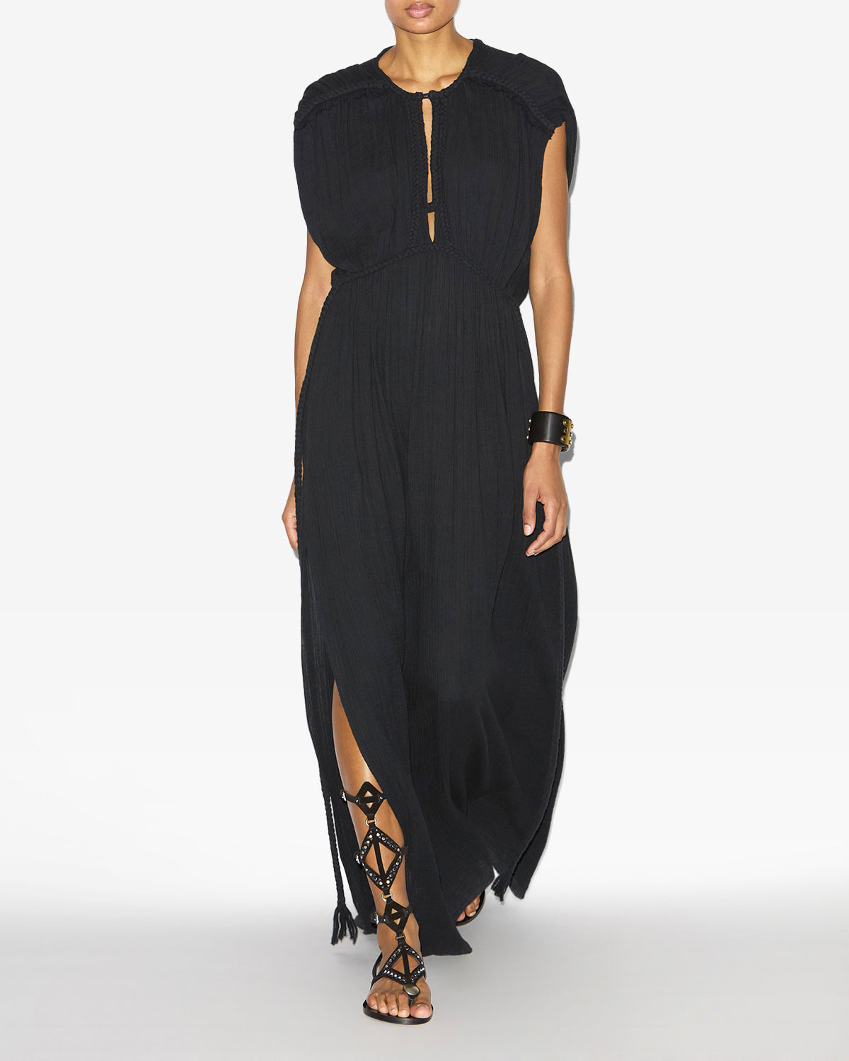 Robe longue joya en coton - Noir - Woman - 1