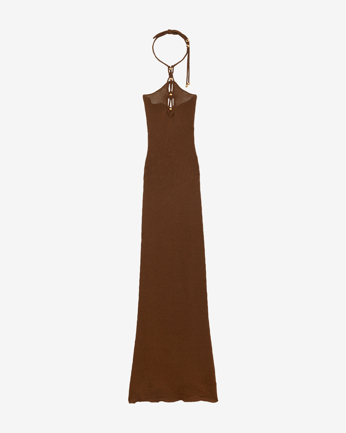 Eileen long fine knit dress - Bronze - Woman - 4