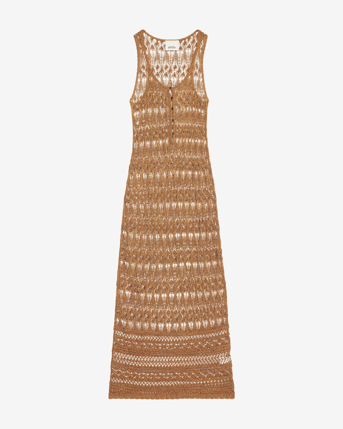 Vestido largo pernille en crochet fino - Dorado - Woman - 4