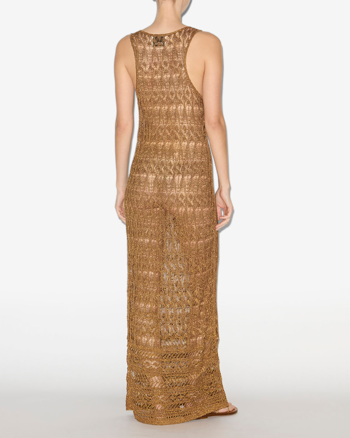 Vestido largo pernille en crochet fino - Dorado - Woman - 3