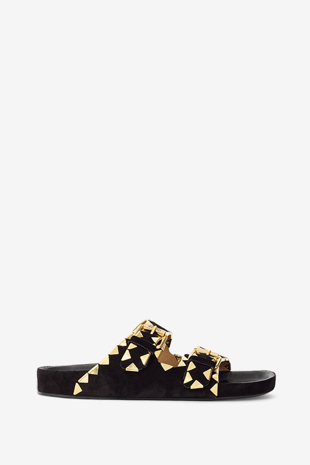 Flache sandalen lennyo aus verziertem leder - Black and gold - Woman - 1