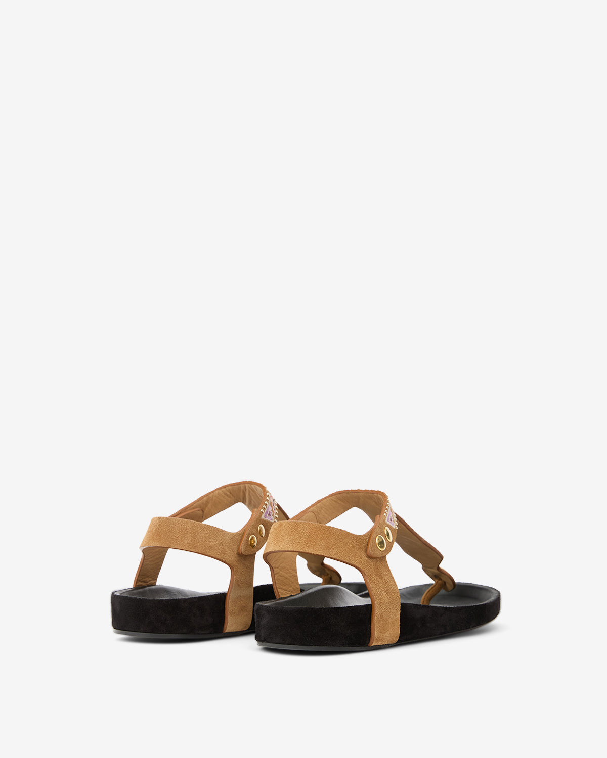 Enore embroidered leather sandals - Cognac - Woman - 2