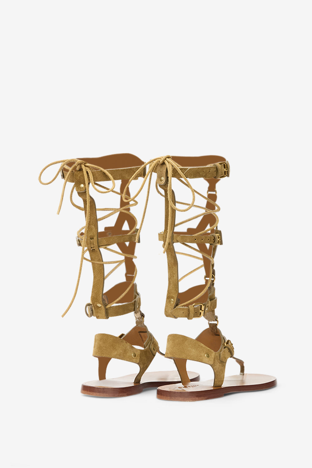 Hohe ledersandalen nensi - Taupe - Woman - 2
