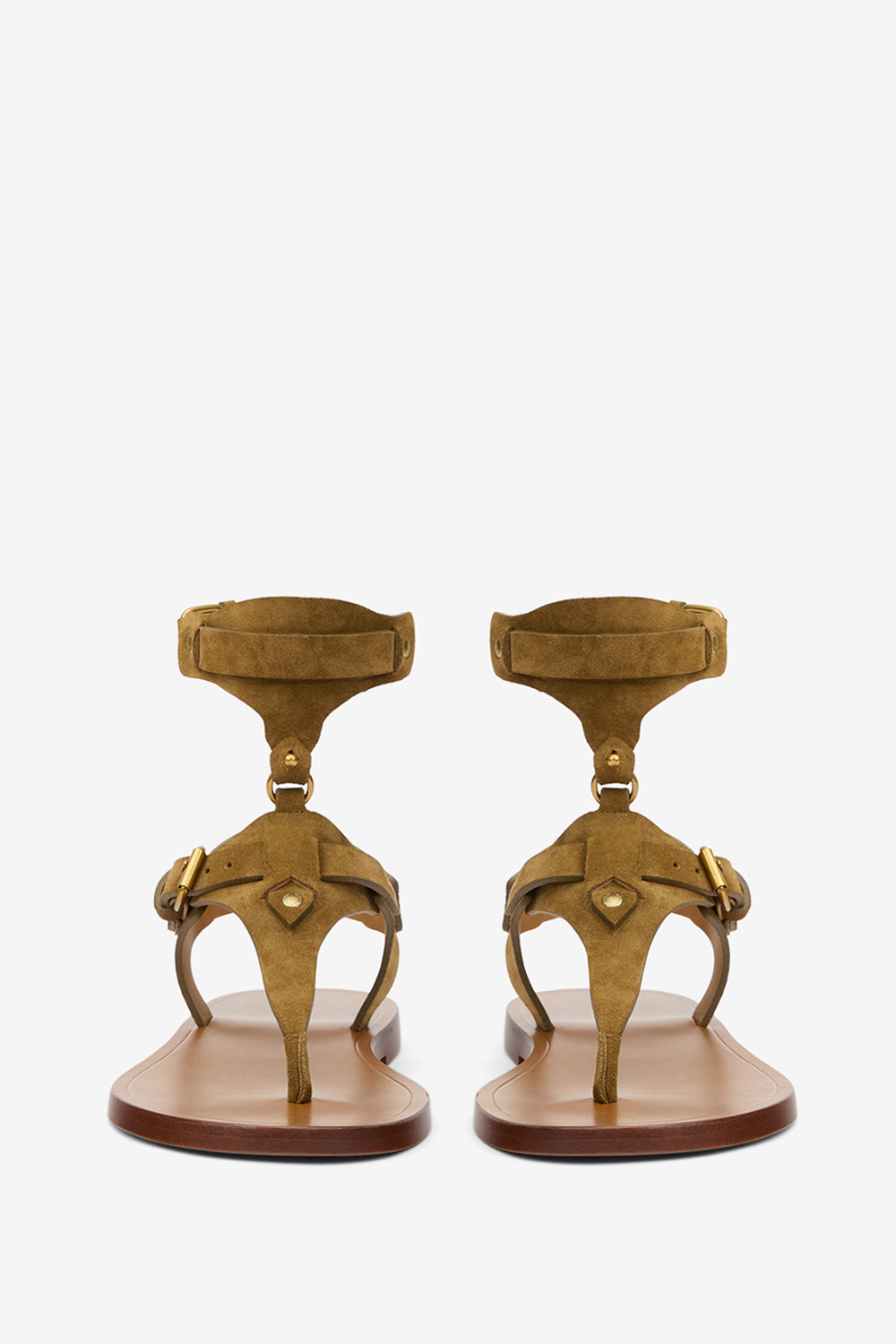 Eveen flat sandals in suede leather - Taupe - Woman - 4