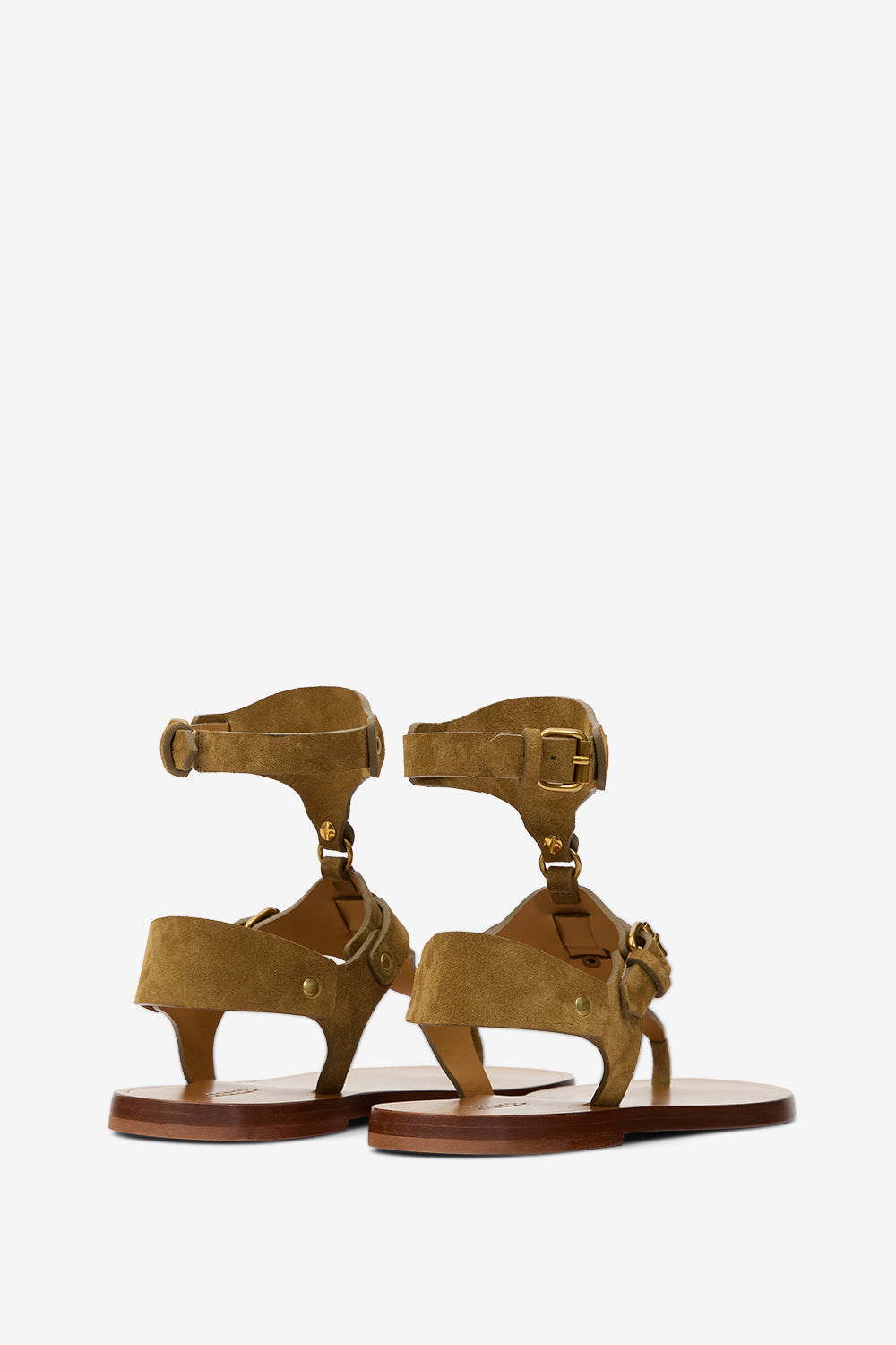 Eveen flat sandals in suede leather - Taupe - Woman - 2