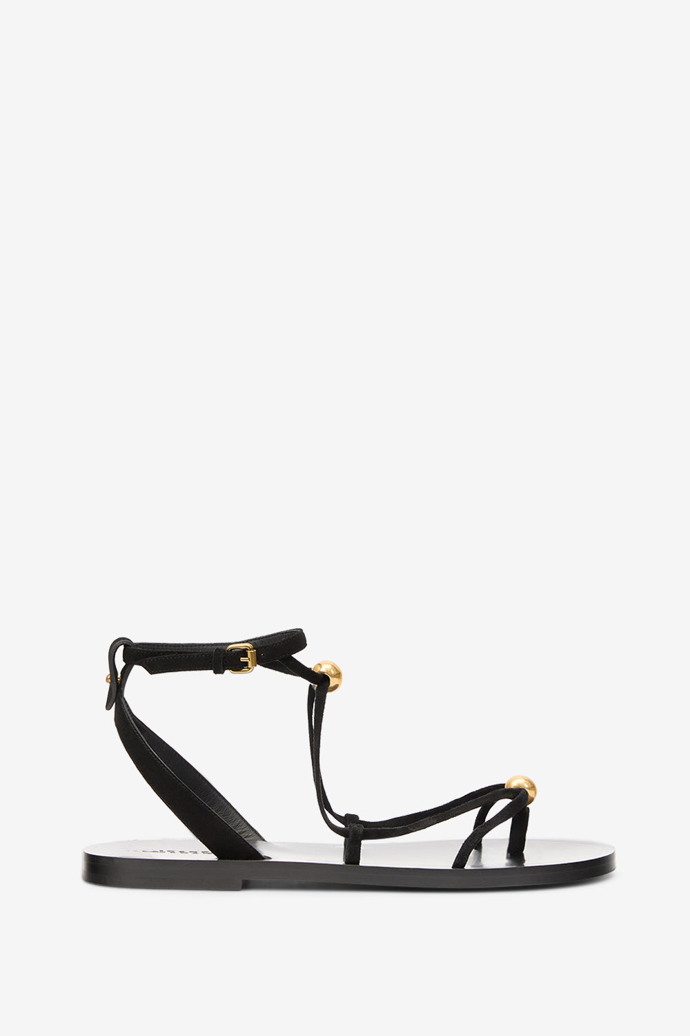 Sandalias altas azzi de ante - Black and gold - Woman - 6