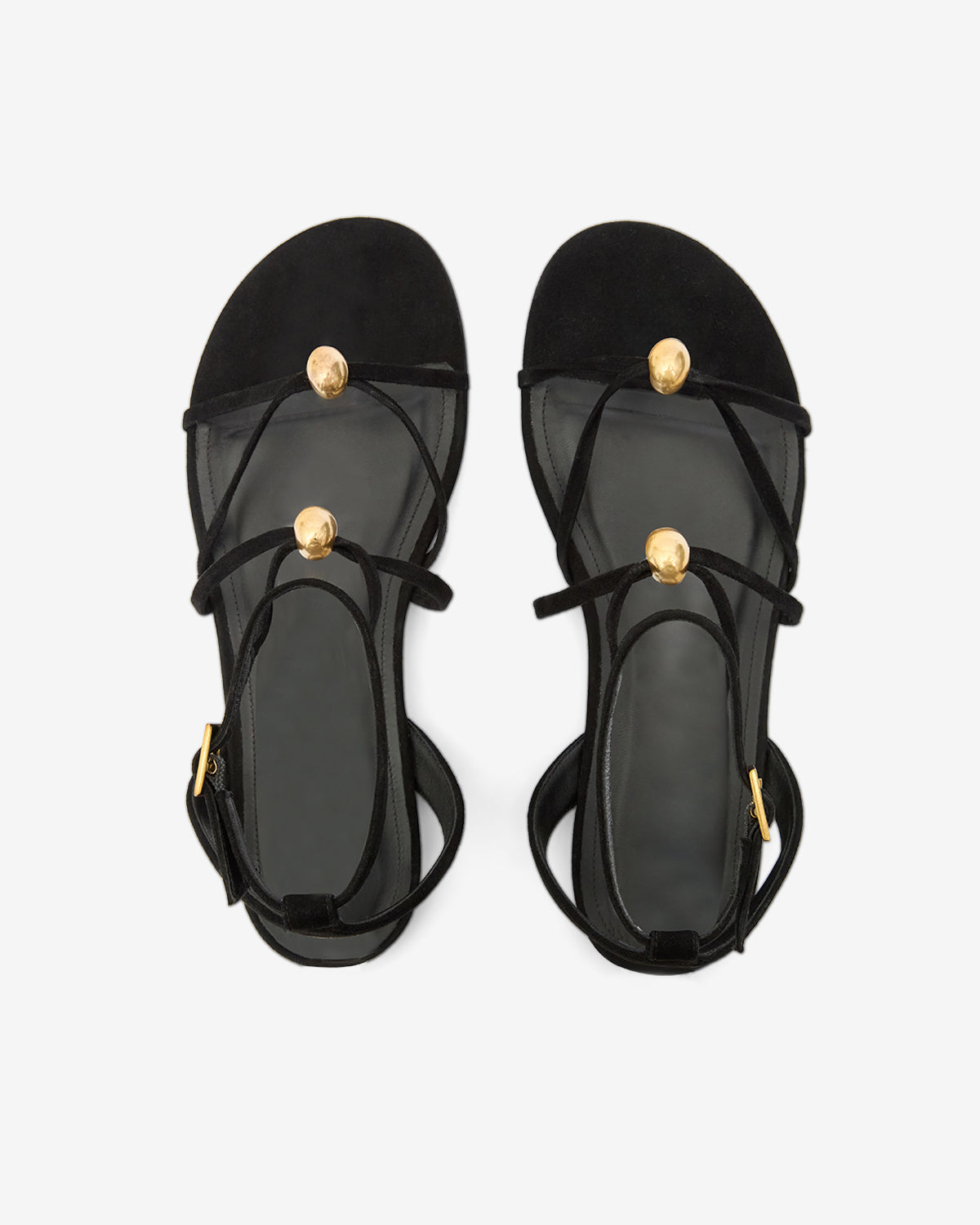 Sandalen aeza Woman Black and gold 2