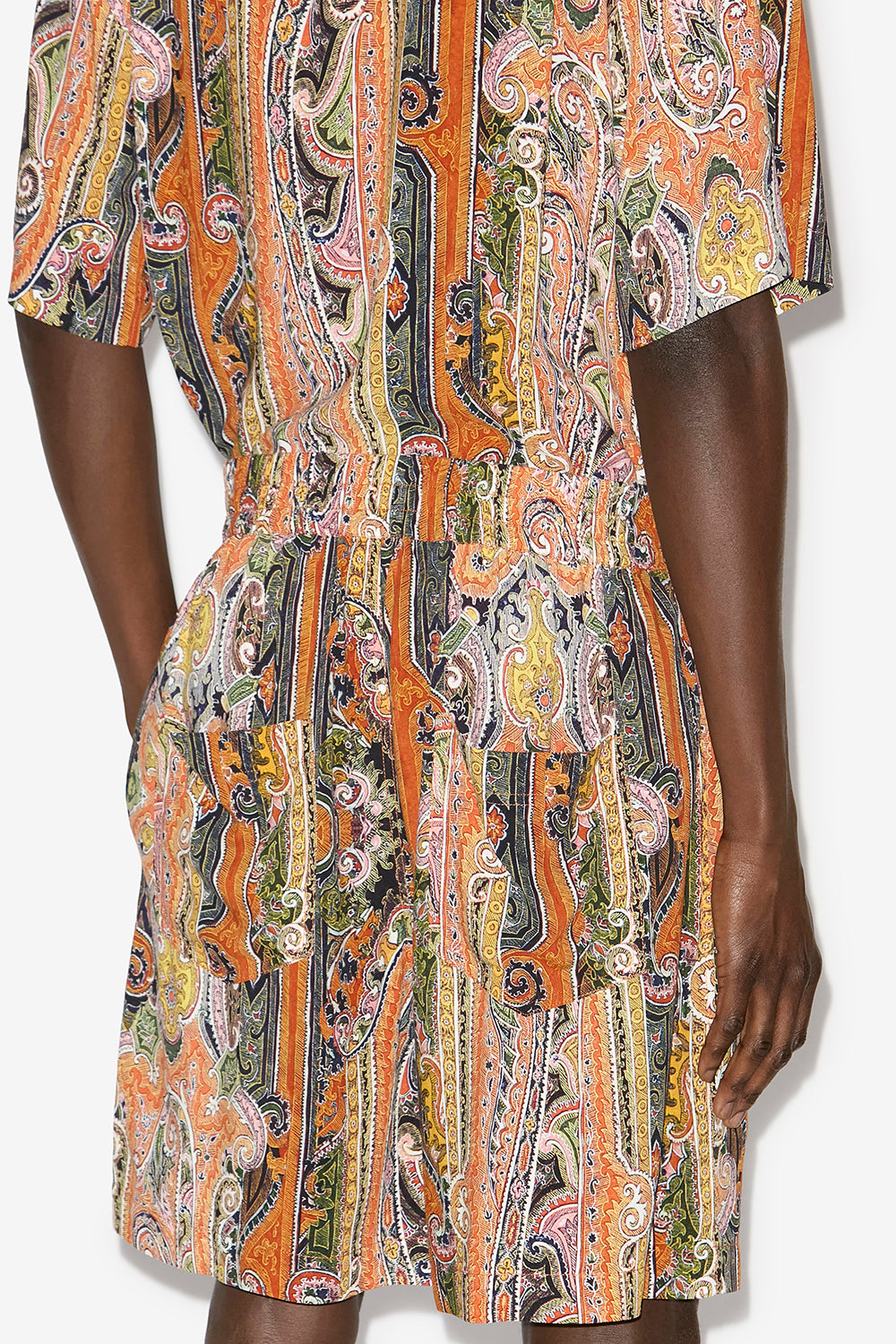 Bermuda fluidi vega con stampa - Arancia - Man - 5