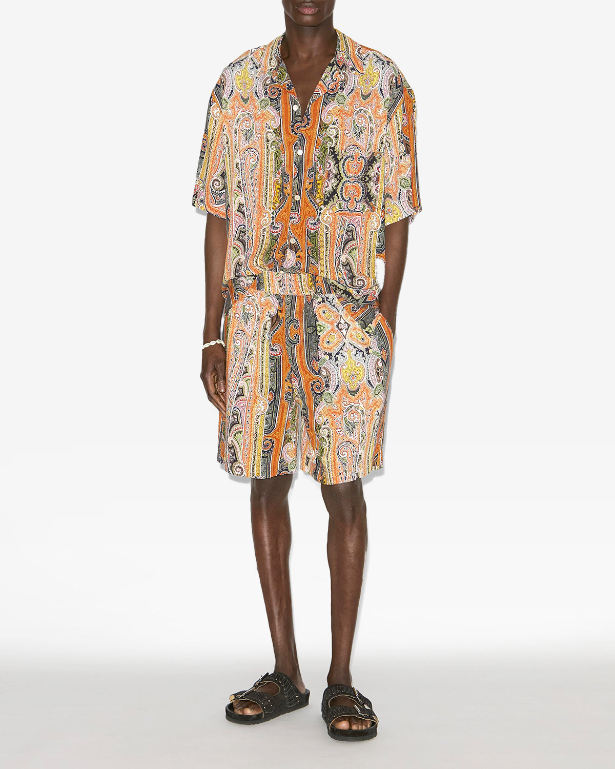 Bermudas fluidas vega estampadas - Naranja - Man - 1