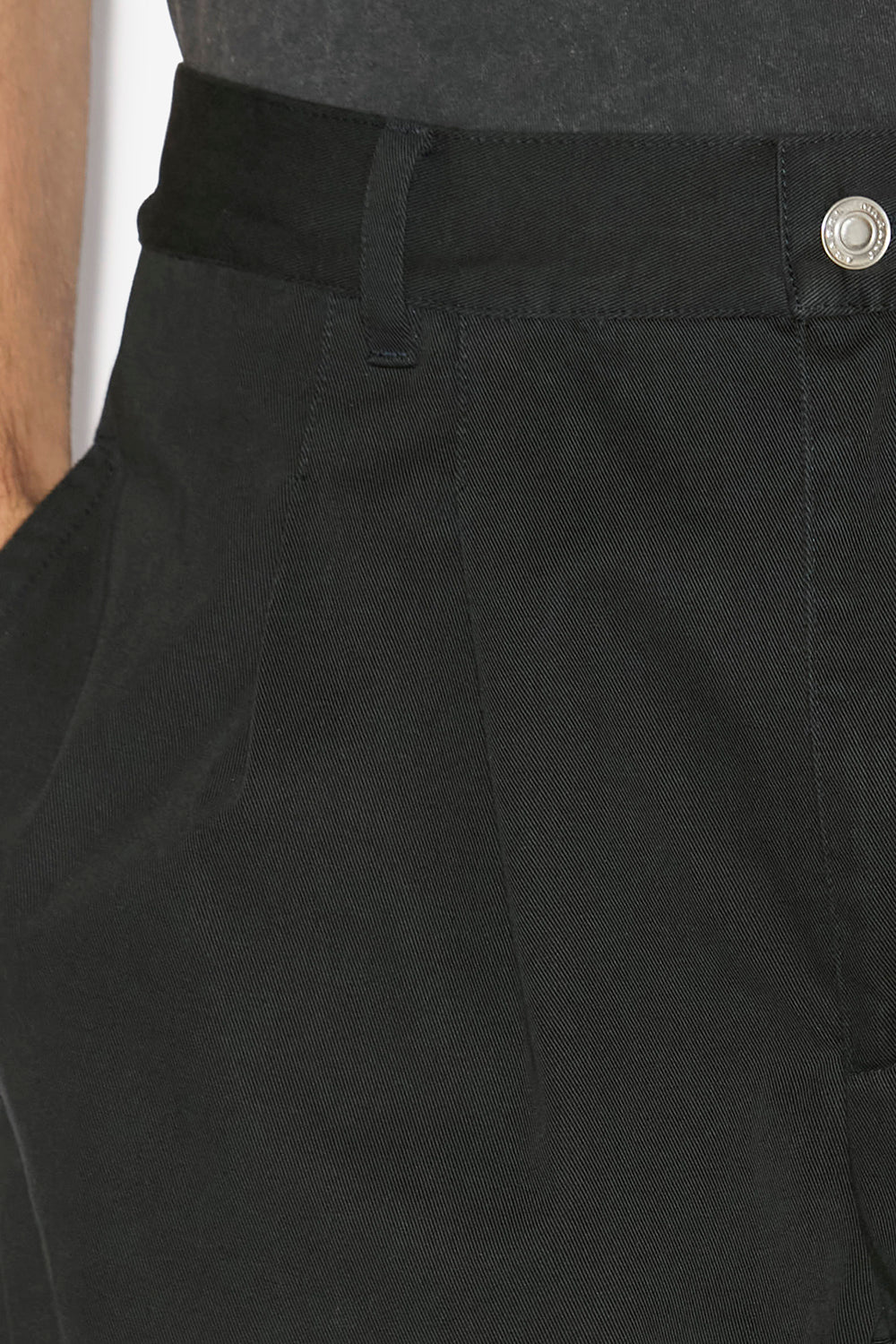 Bermuda kostino en sergé de coton - Noir délavé - Man - 3