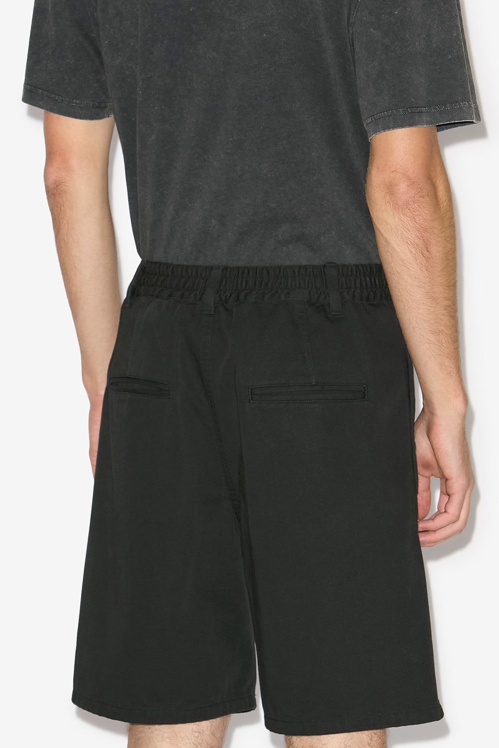 Bermuda kostino en sergé de coton - Noir délavé - Man - 5