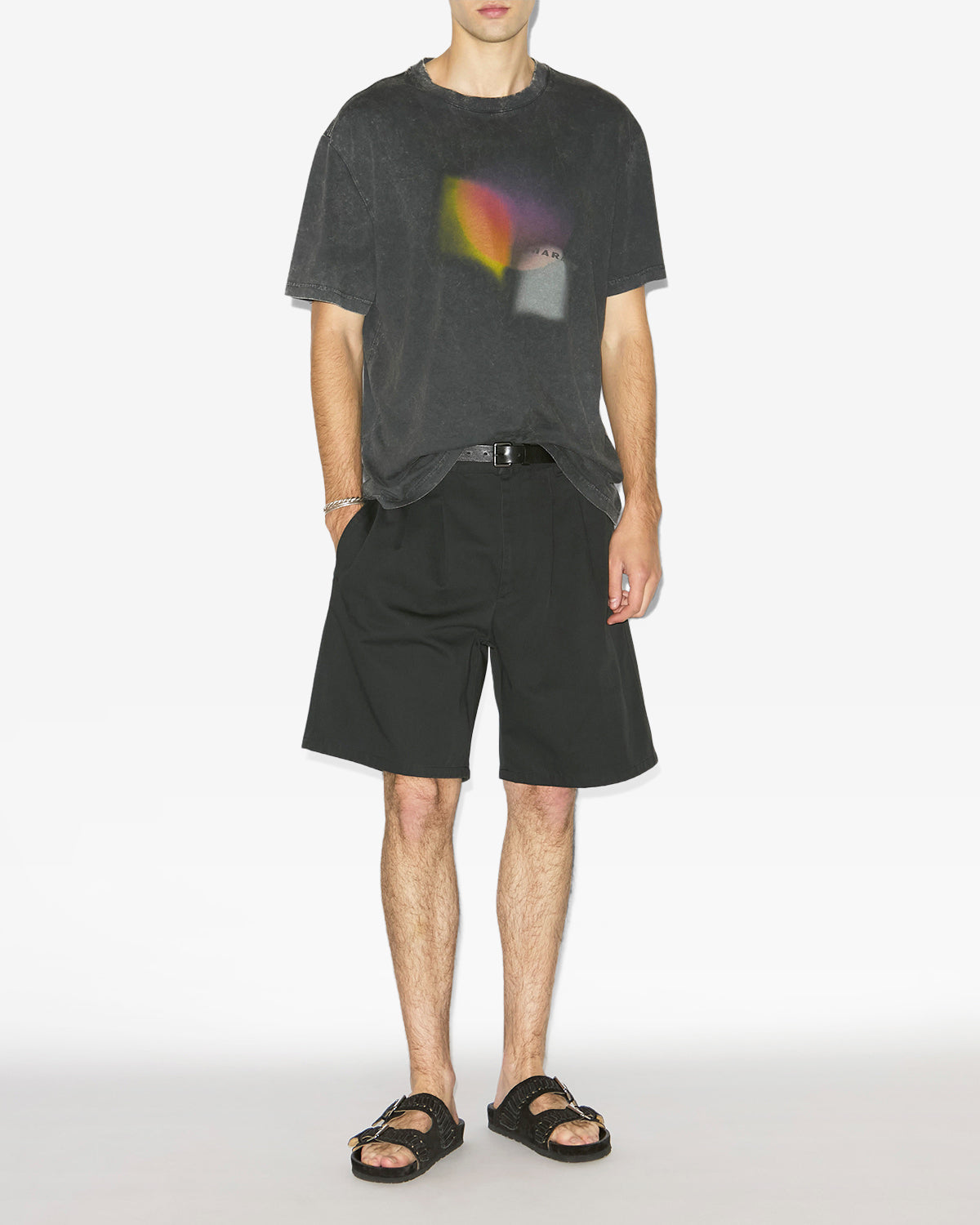 Kostino cotton twill bermuda shorts - Black - Man - 1