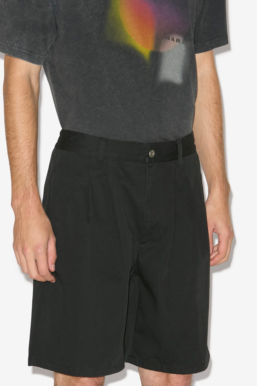 Bermuda kostino en sergé de coton - Noir délavé - Man - 4
