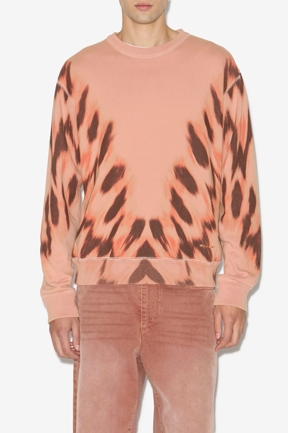 Bedrucktes sweatshirt mikoy aus baumwolle mit logo - Orange - Man - 4