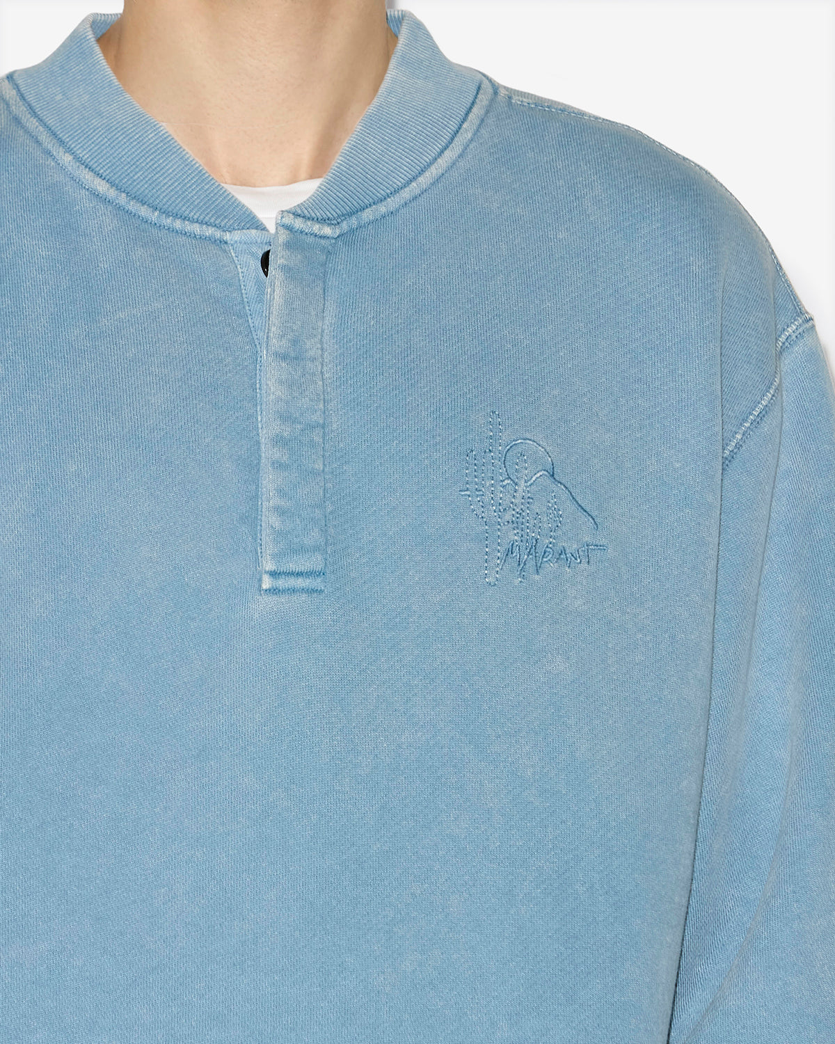 Sweatshirt mathias aus verwaschener baumwolle - Ice blue - Man - 2