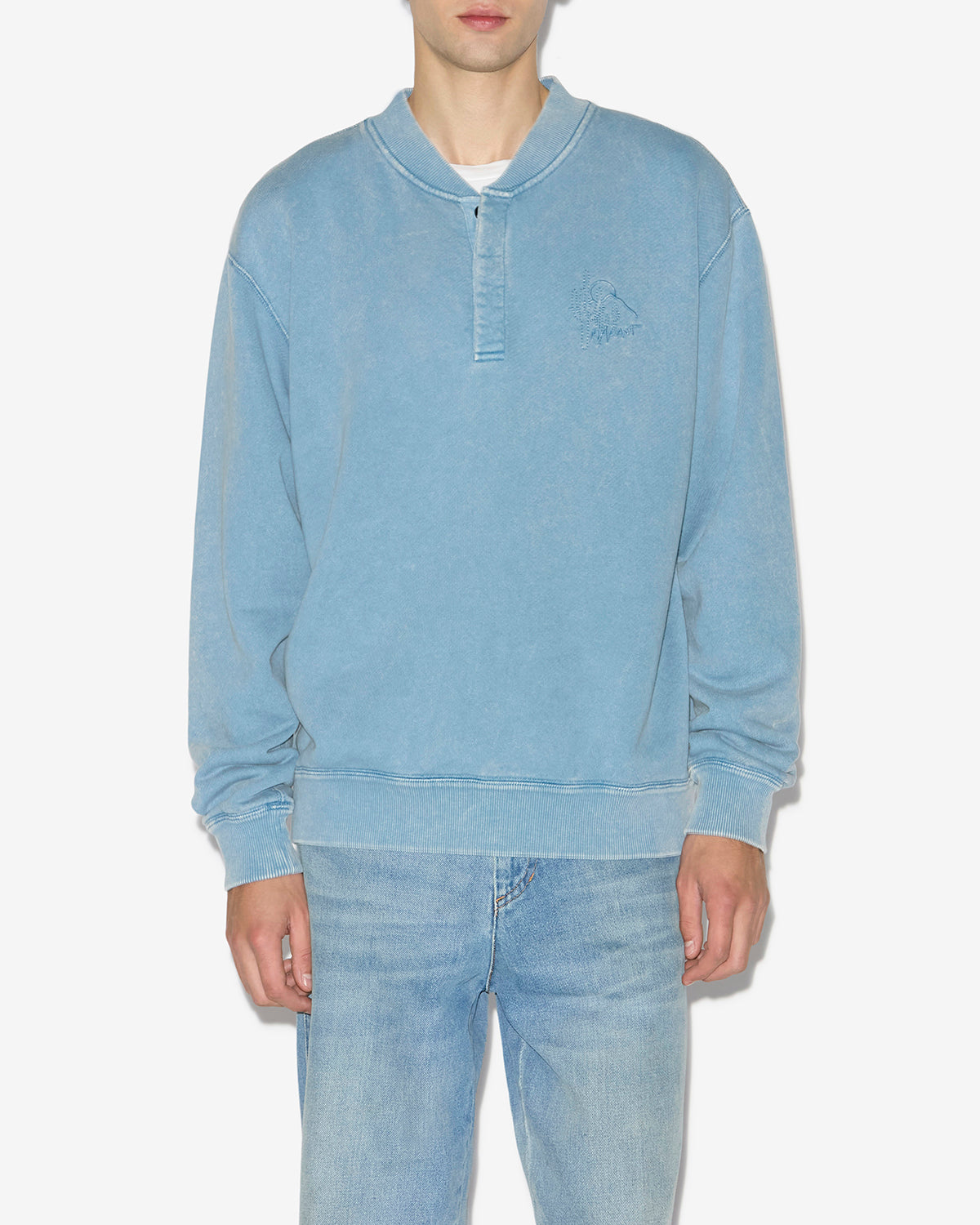 Sweatshirt mathias aus verwaschener baumwolle - Ice blue - Man - 3