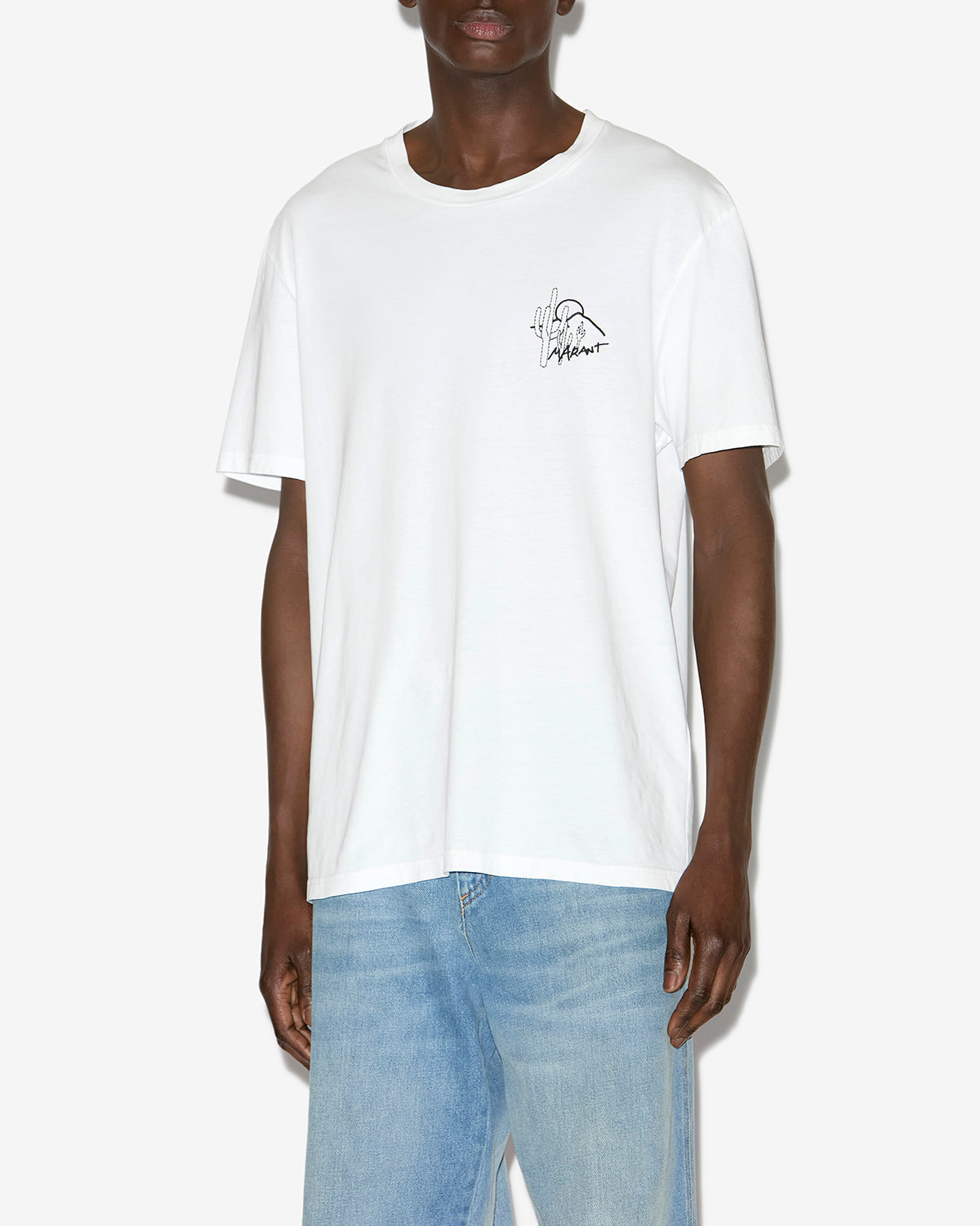 Honore cotton t-shirt with logo - White - Man - 3