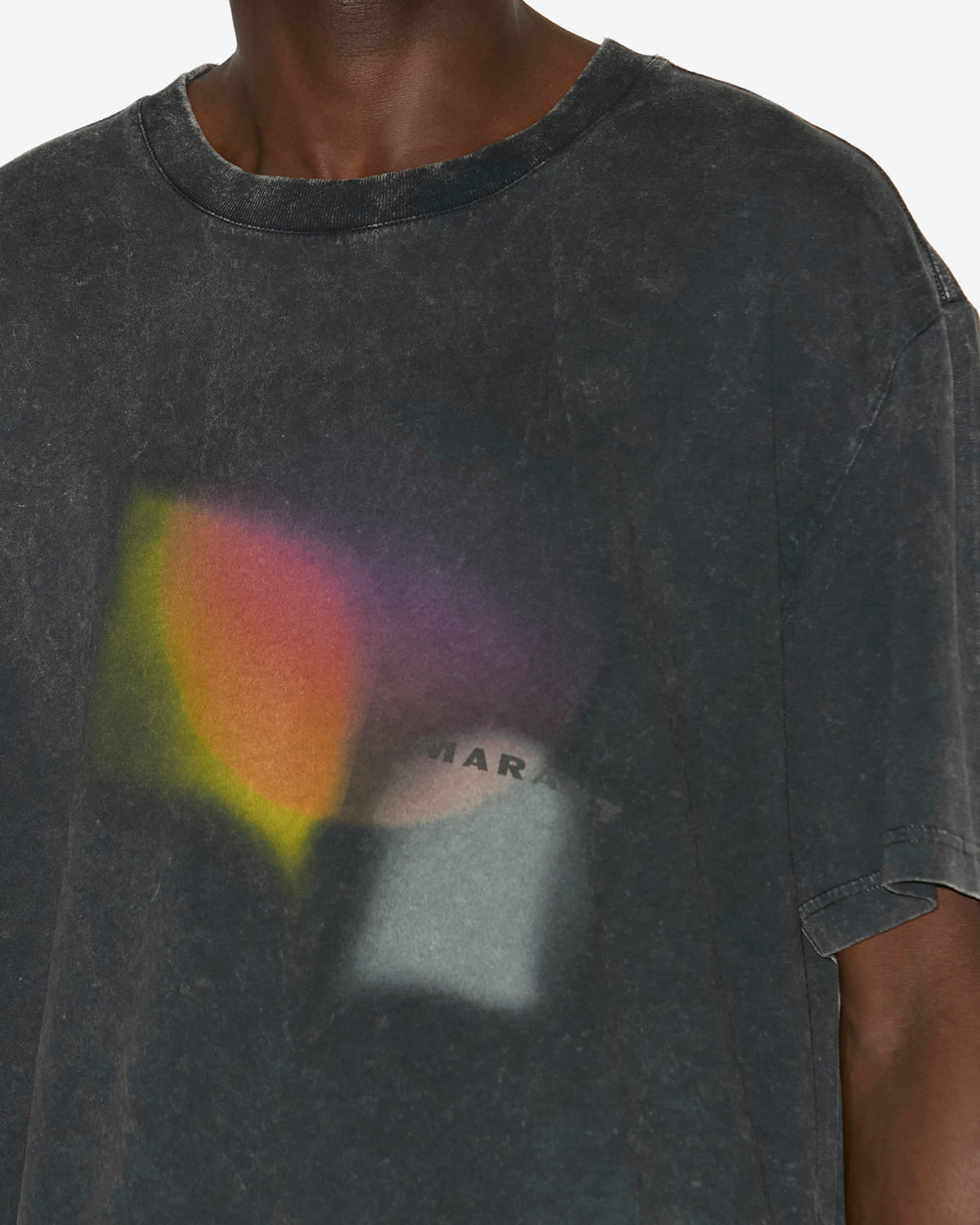 Hugo コットン製 ロゴ入りtシャツ - ウォッシュドブラック - Man - 2