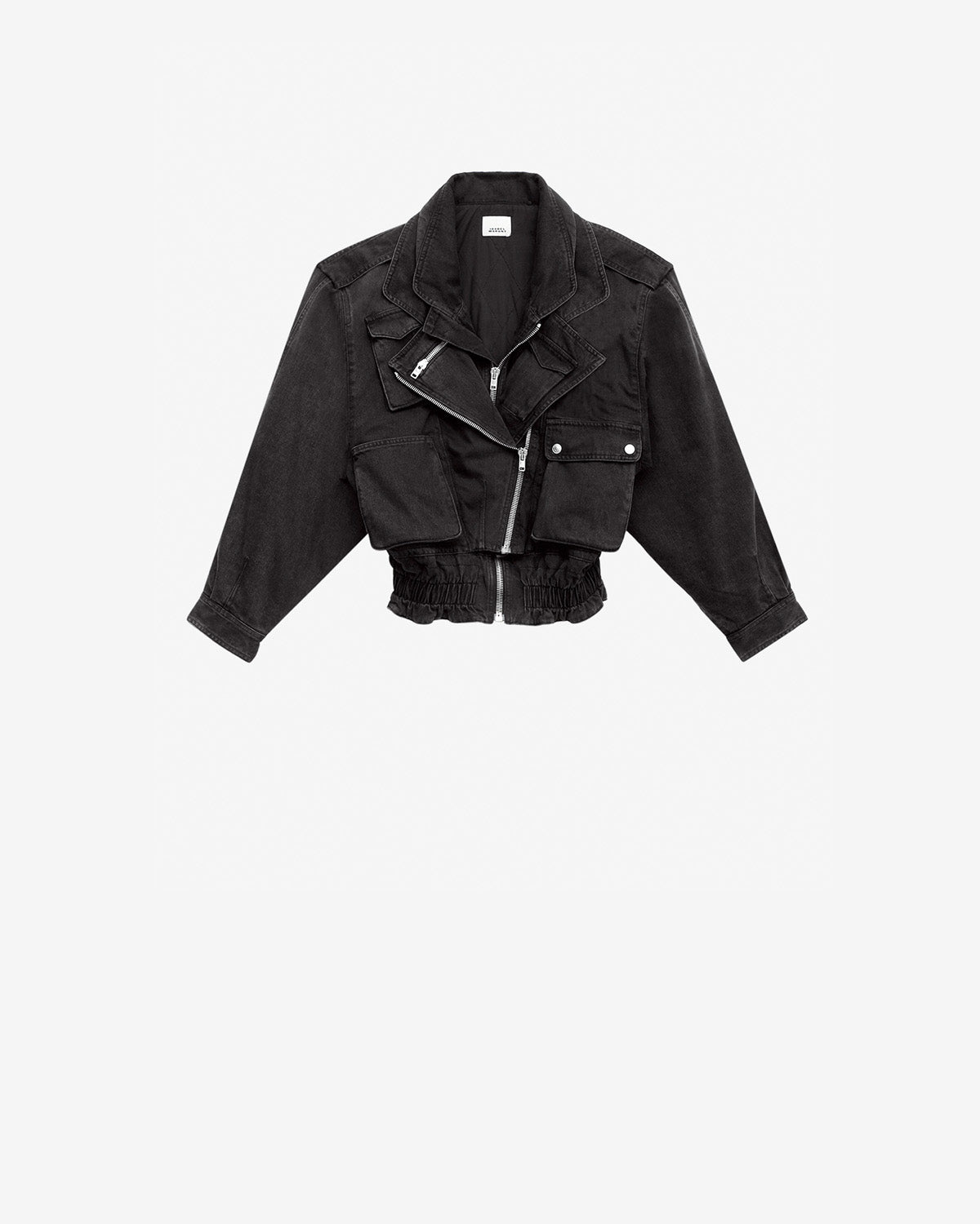 Veste à poches aneli en denim  - Noir délavé - Woman - 5