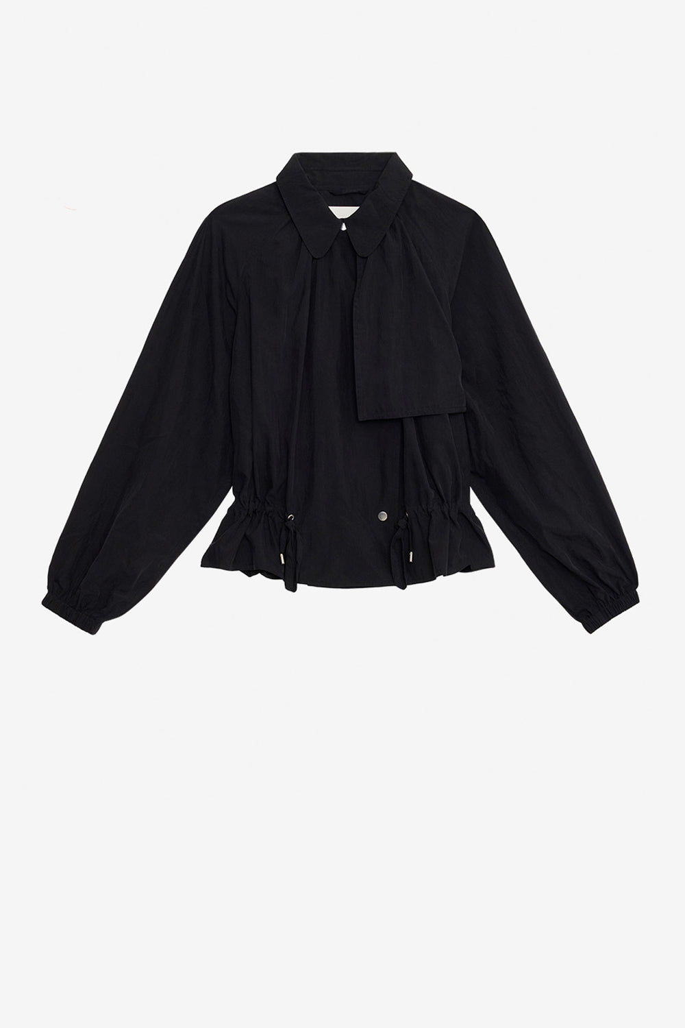 Gwenola short satiny technical fabric jacket - Black - Woman - 1