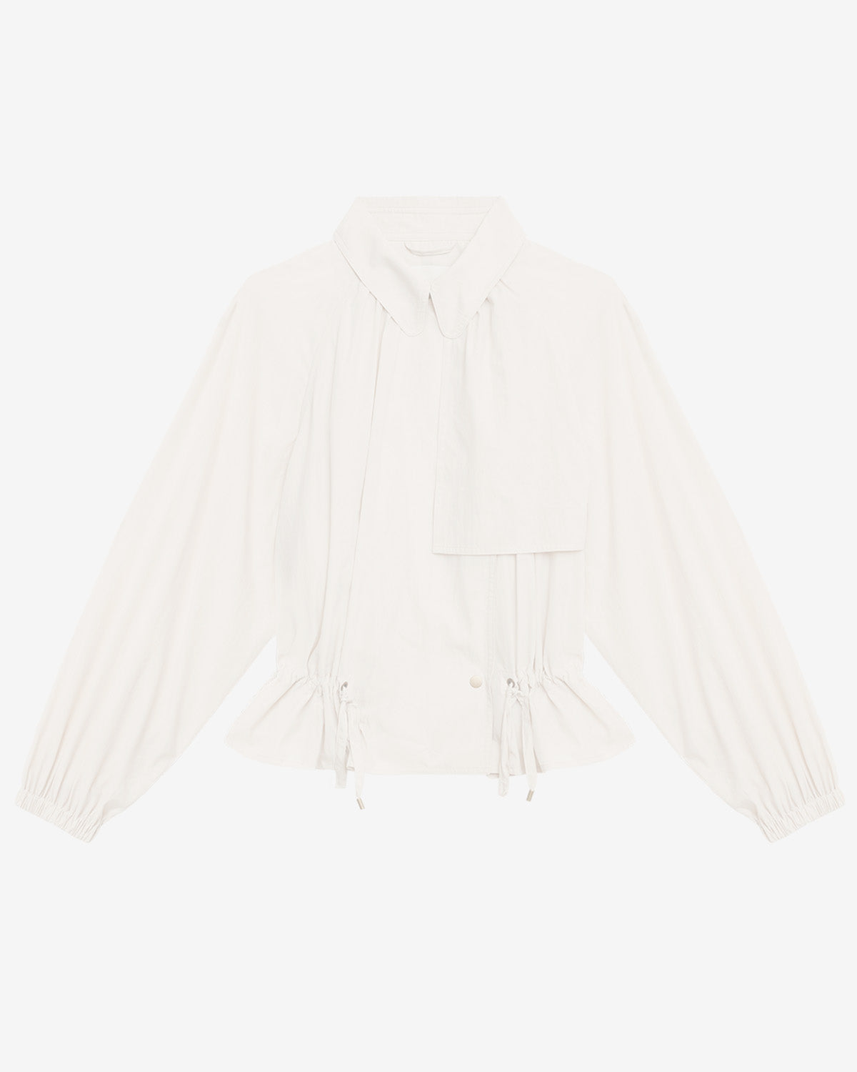 Gwenola short satiny technical fabric jacket - Ecru - Woman - 2