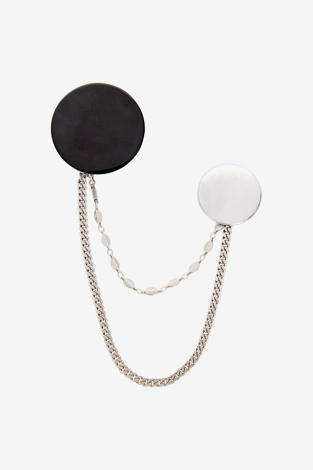 Brosche petes mit doppeltem pin-badge - Black and silver - Man - 1