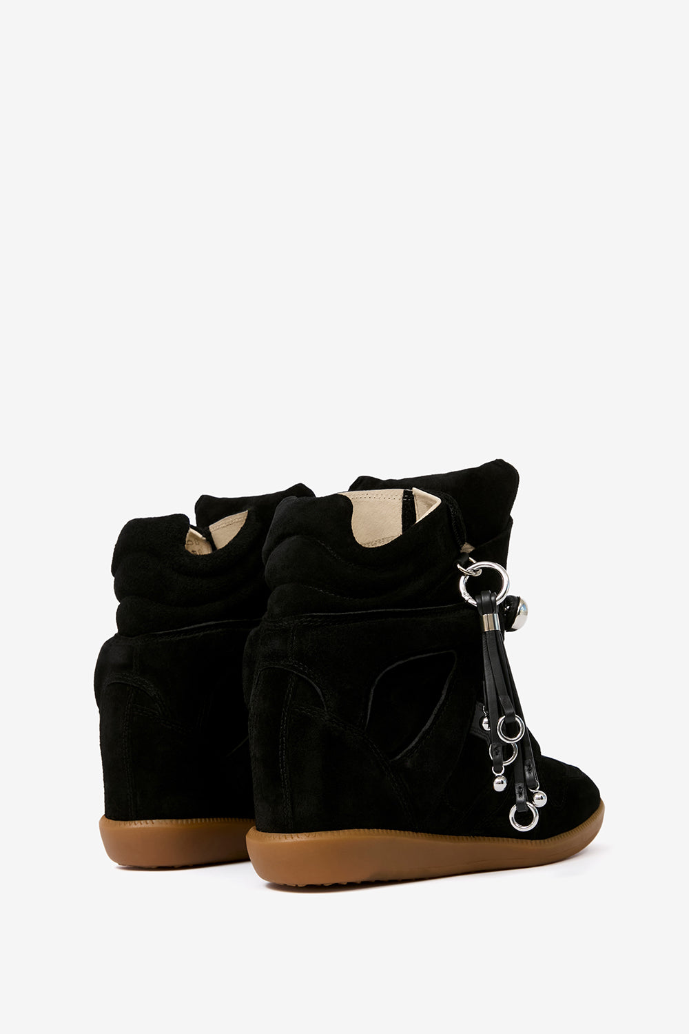 Bekett studded leather wedge sneakers - Black - Woman - 2