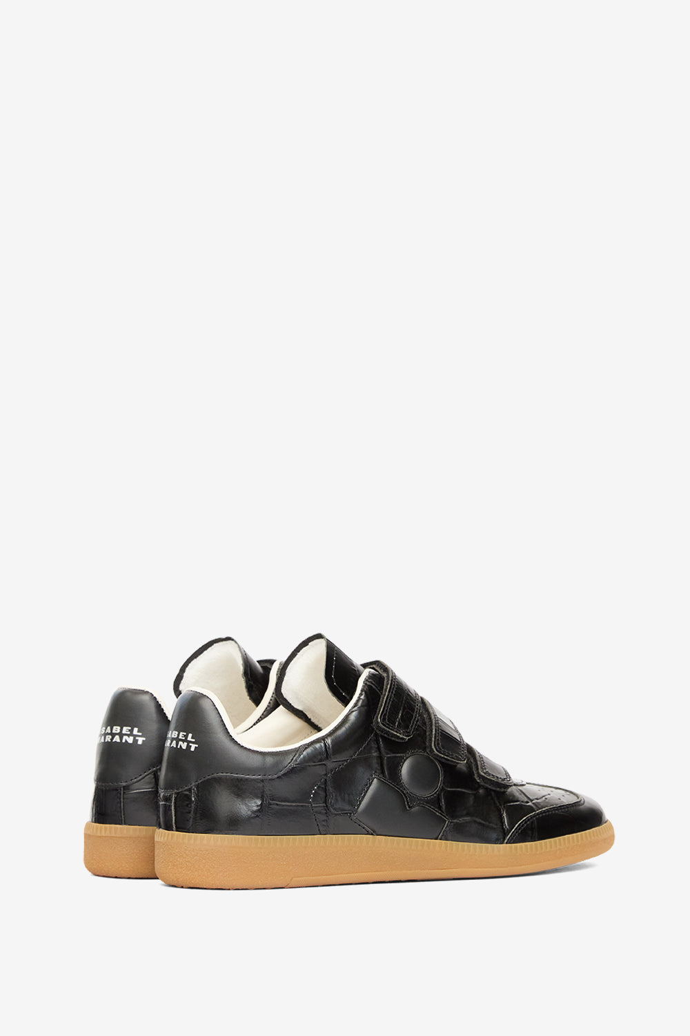 Niedrige sneakers beth aus geprägtem leder - Schwarz - Woman - 2