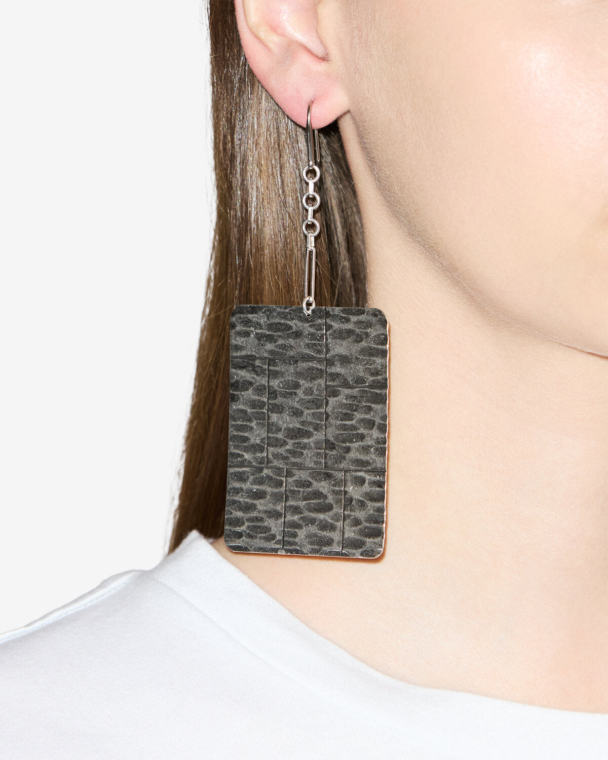 Blacke earrings Woman Silver 1