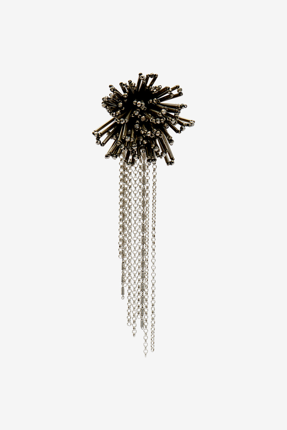 Amber ペンダントイヤリング - Anthracite-silver - Woman - 1