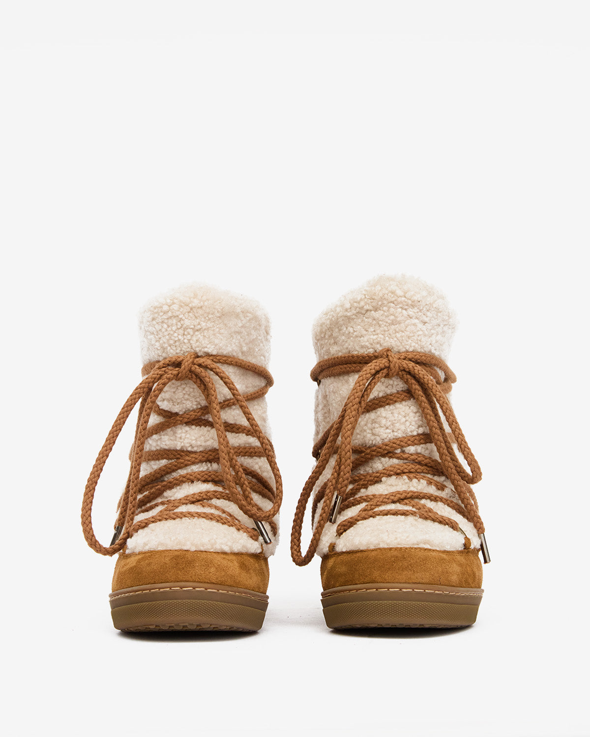 Nowles boots Woman Ecru-cognac 4