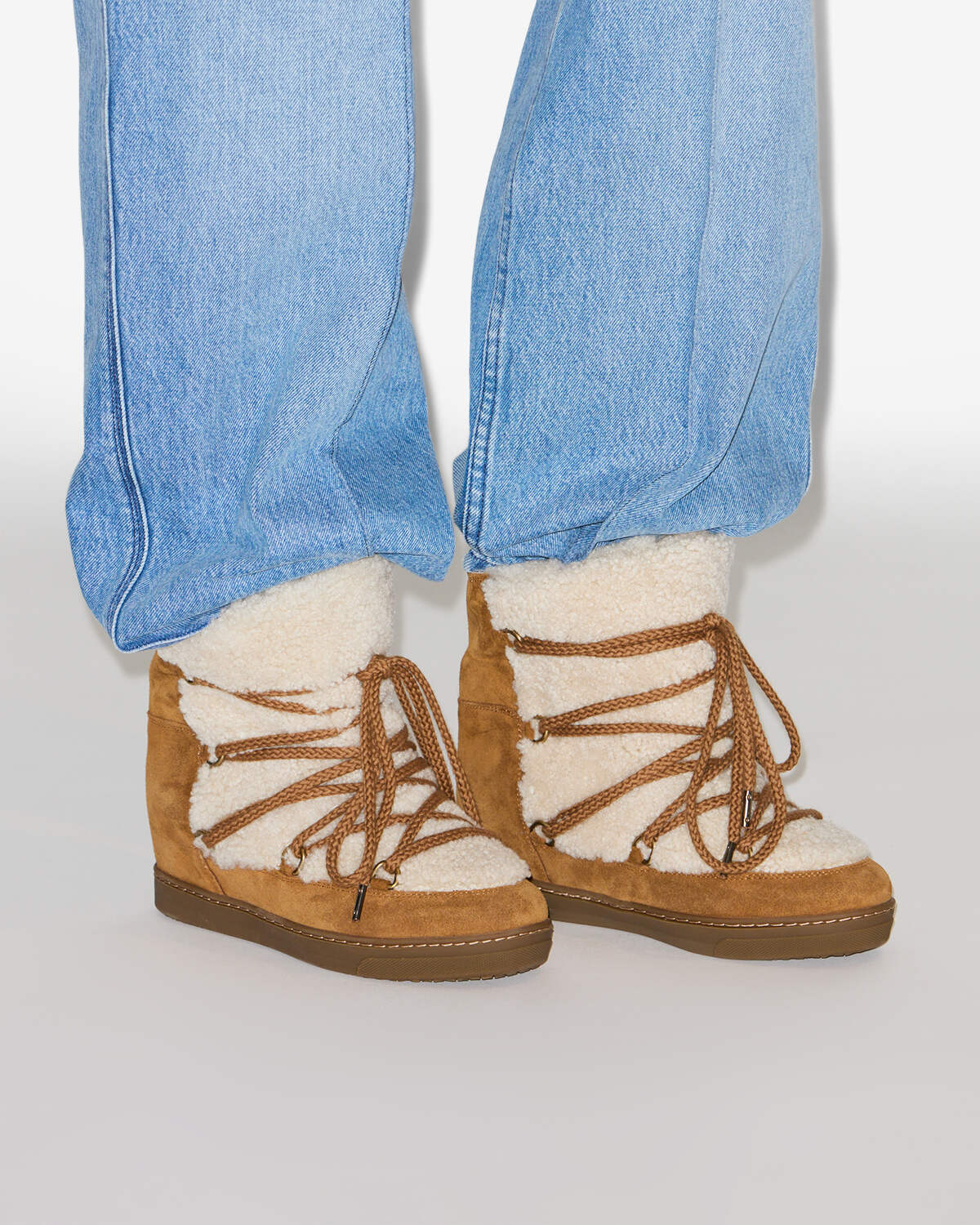 Nowles boots Woman Ecru-cognac 