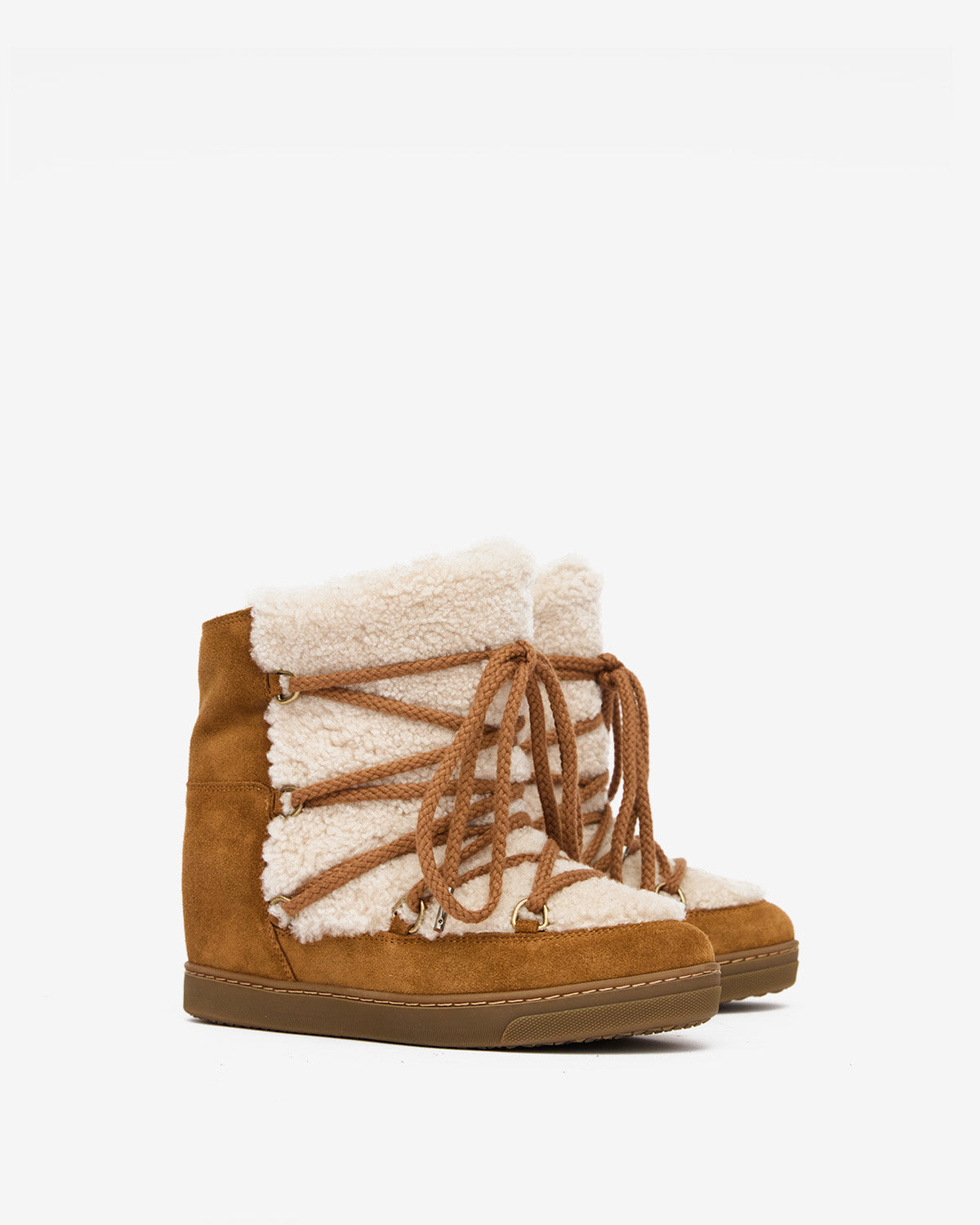 Nowles boots Woman Ecru-cognac 4