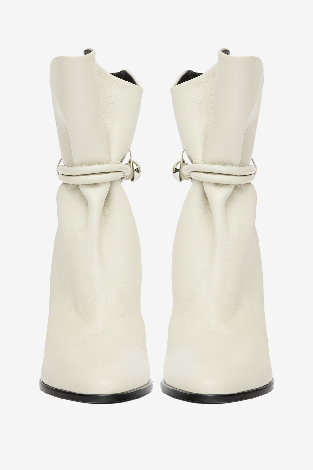 Lolya leather ankle boots - Chalk - Woman - 4