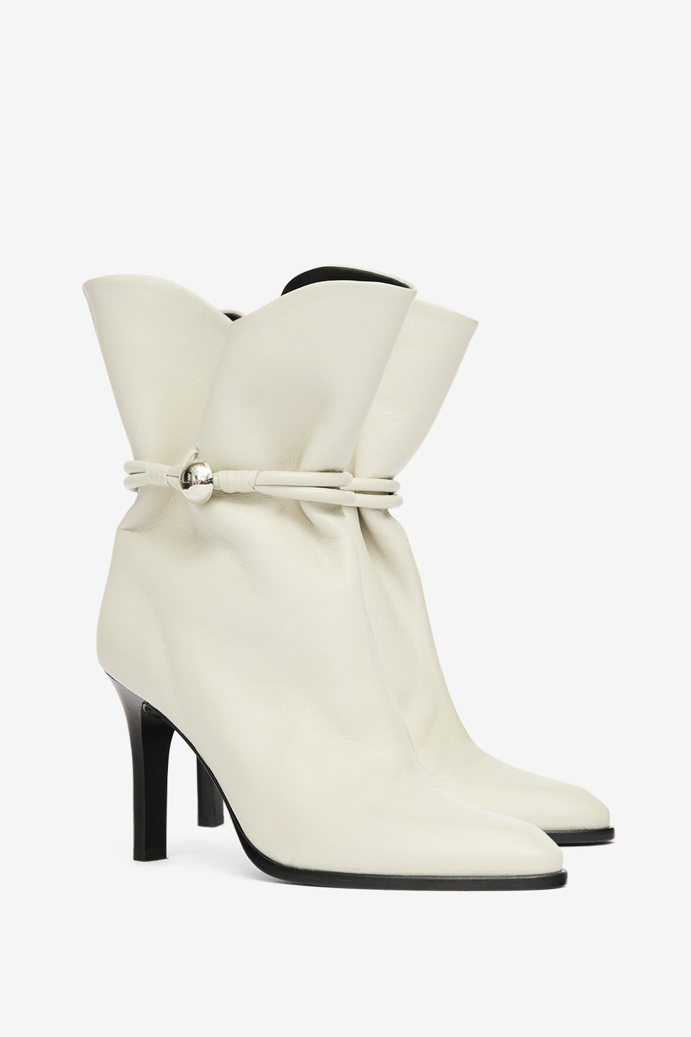 Lolya leather ankle boots - Chalk - Woman - 3