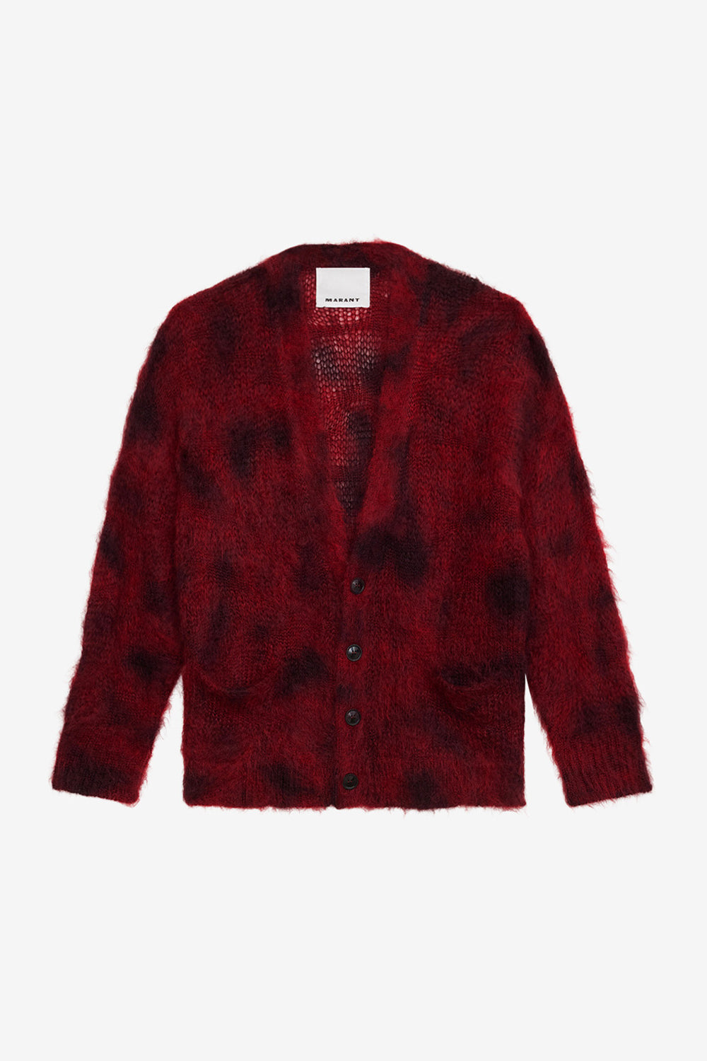 Mahel long kid mohair cardigan - Deep red - Man - 1