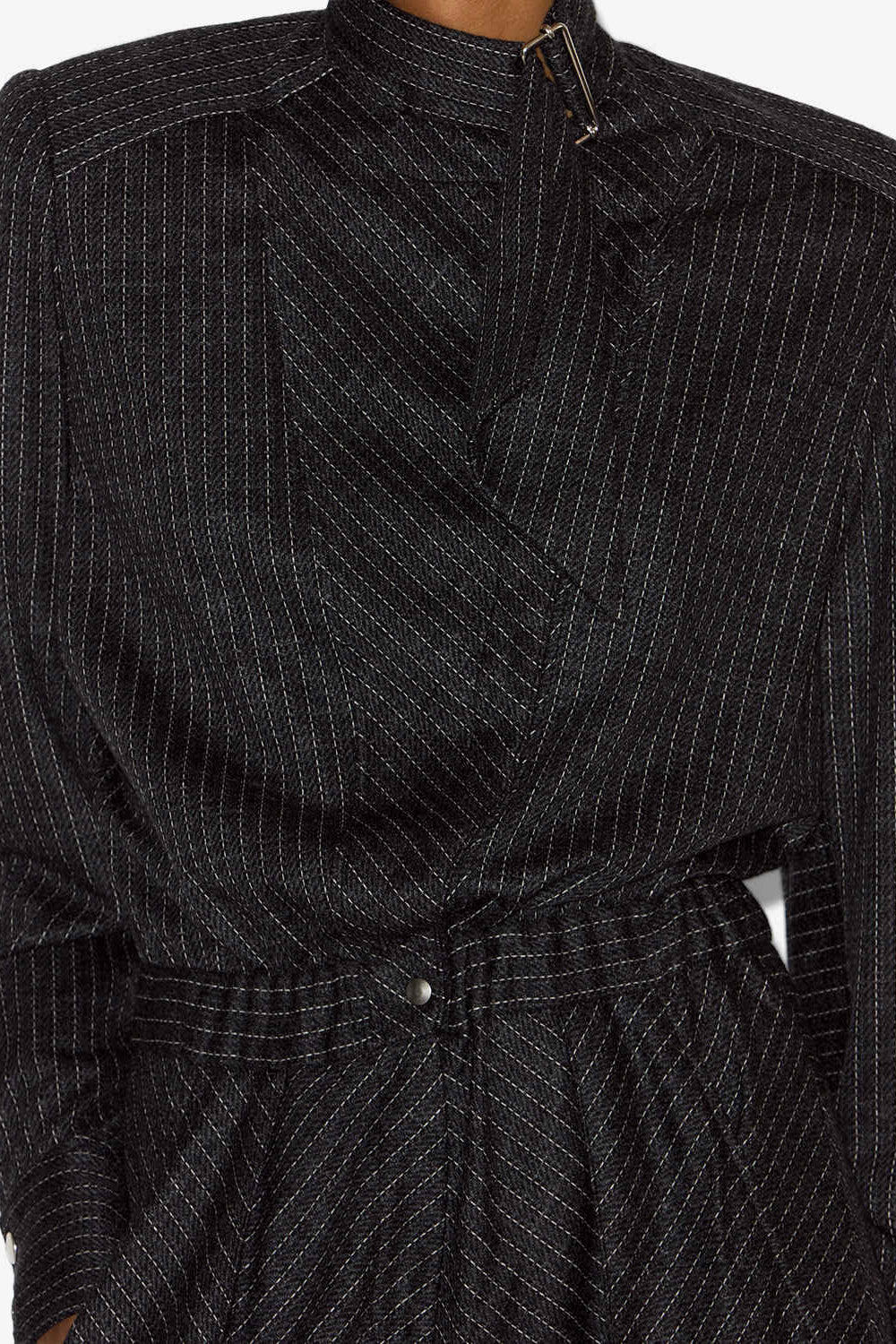 Jumpsuit rheane aus schurwolle mit tennisstreifen - Anthracite - Woman - 3