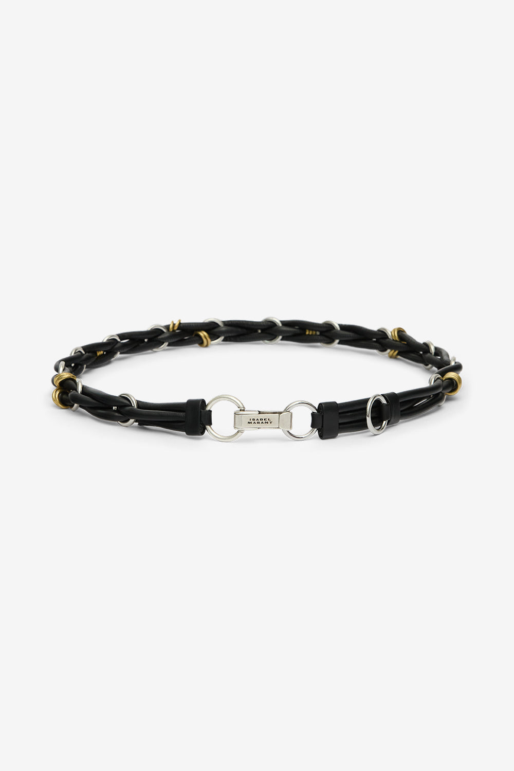 Mina 編み込みレザー ベルト - 黒 - Woman - 1