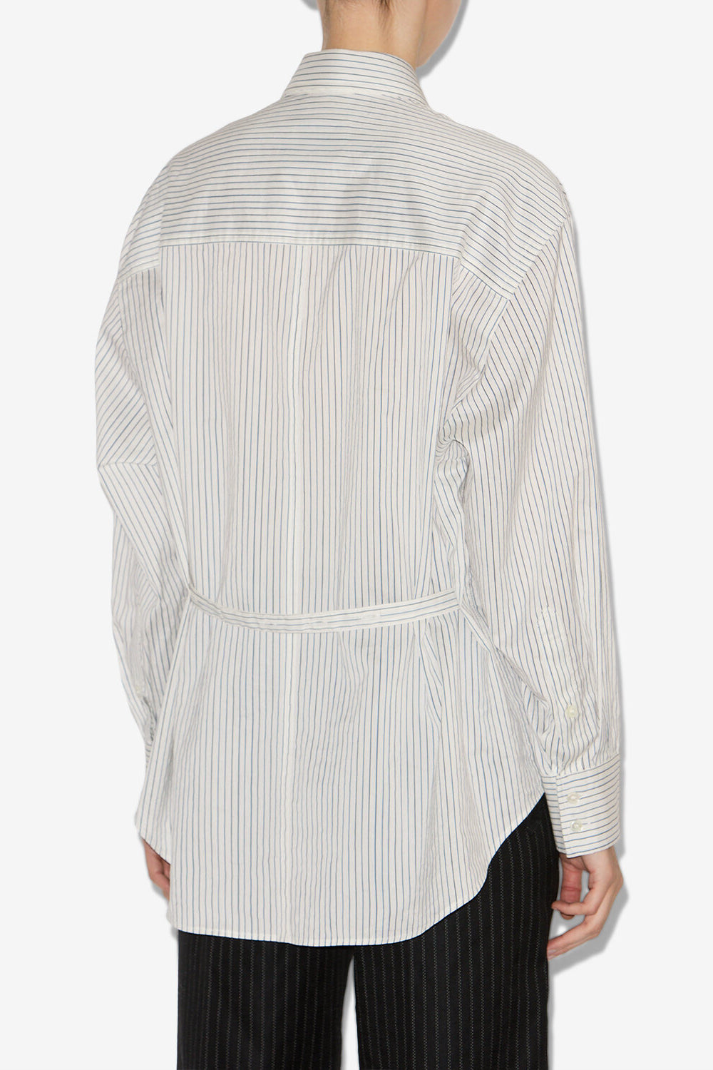 Aurora striped cotton and silk shirt - Ecru and black - Woman - 5