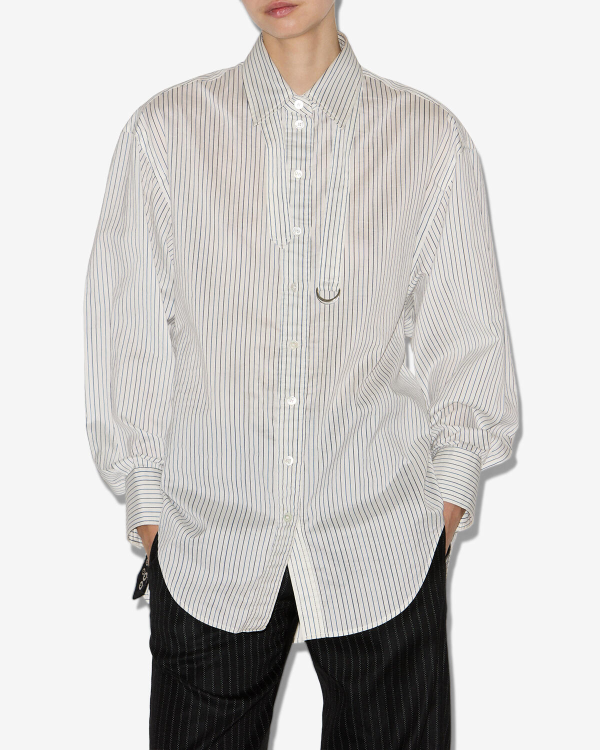 Aurora shirt Woman Ecru and black 5