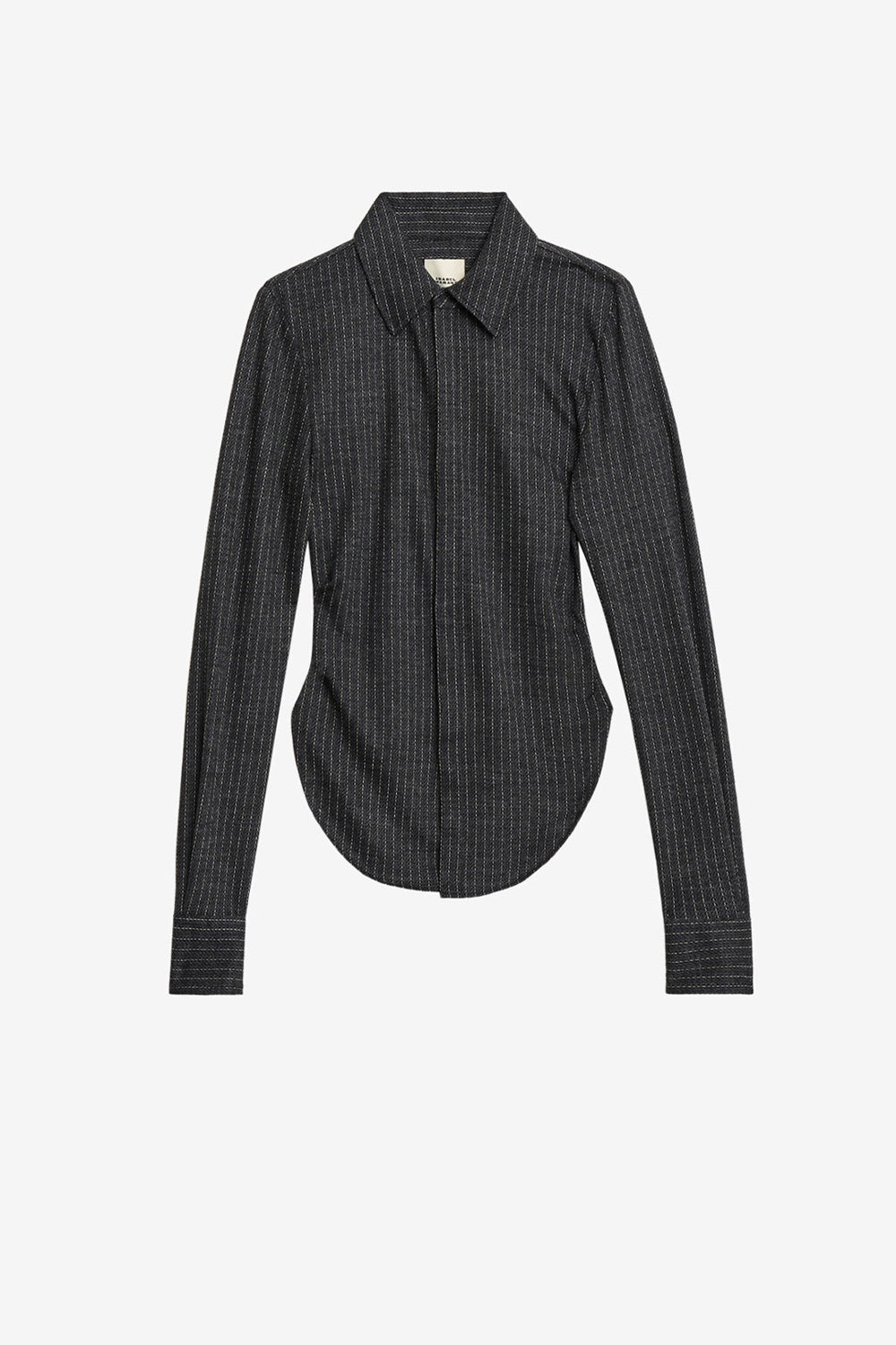 Hemd roméa aus schurwolle mit tennisstreifen - Anthracite - Woman - 1