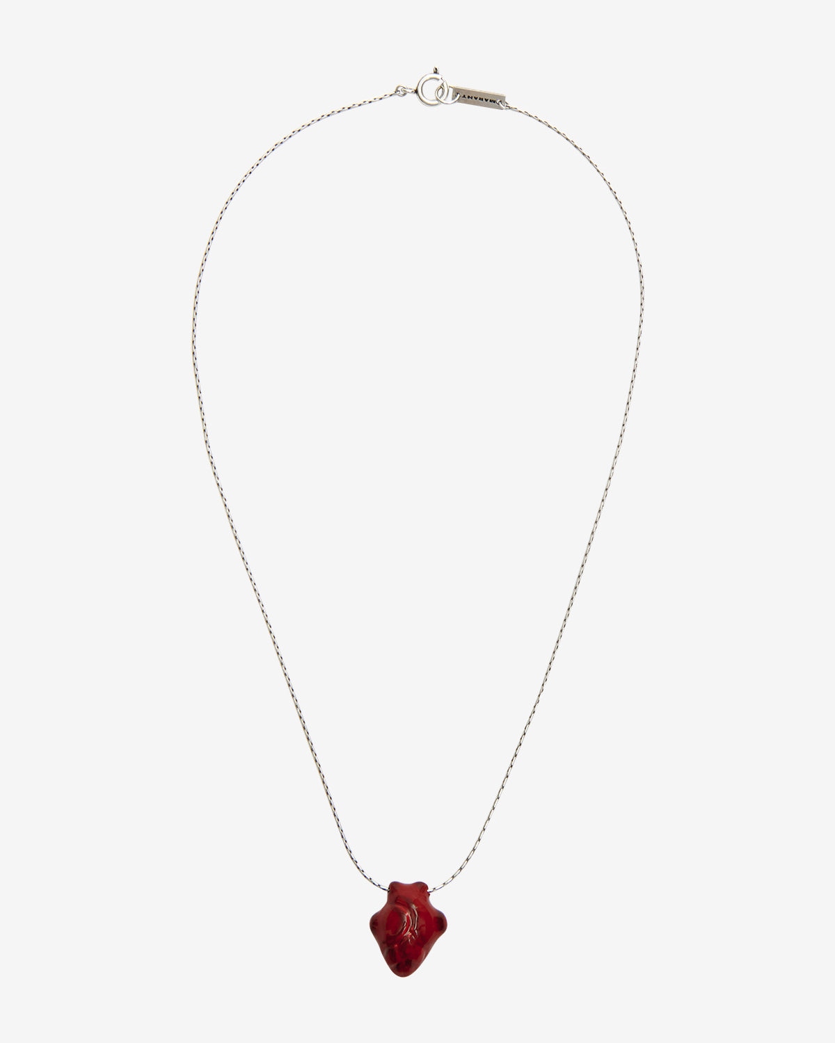On my heart man necklace Man Red-silver 3