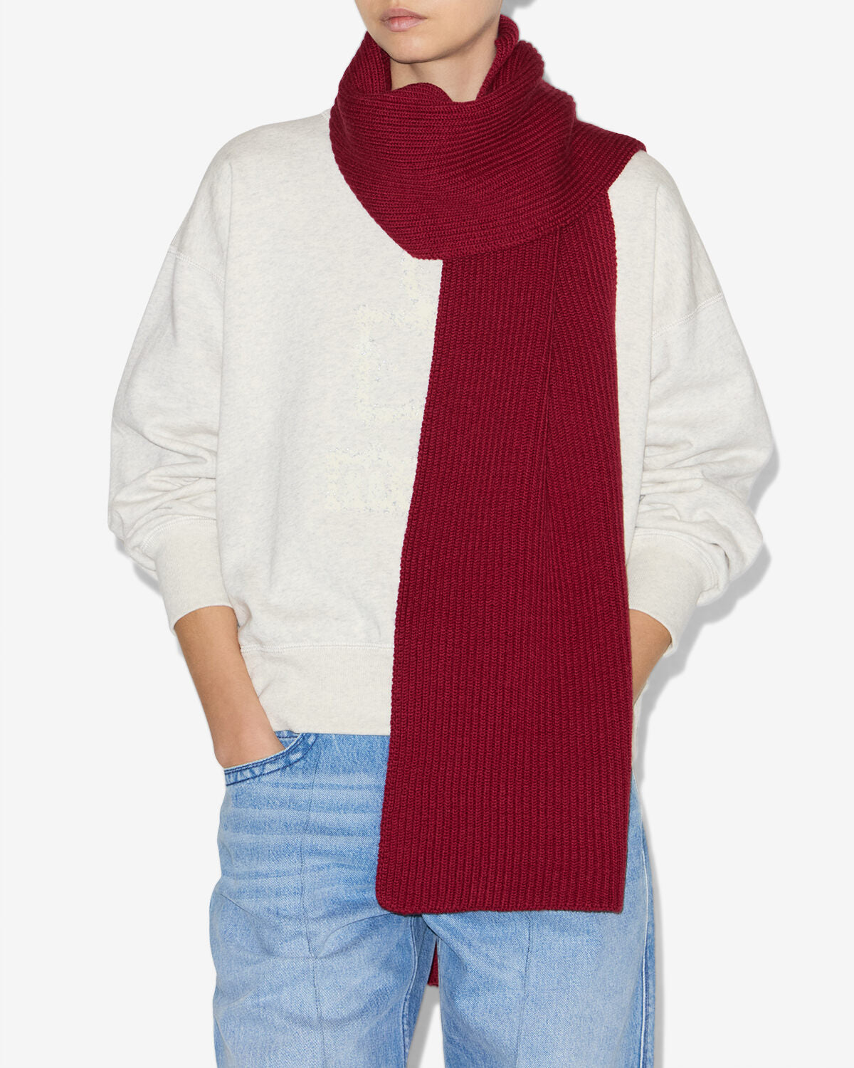 Sciarpa in maglia tubolare ziah - Deep red - Woman - 2