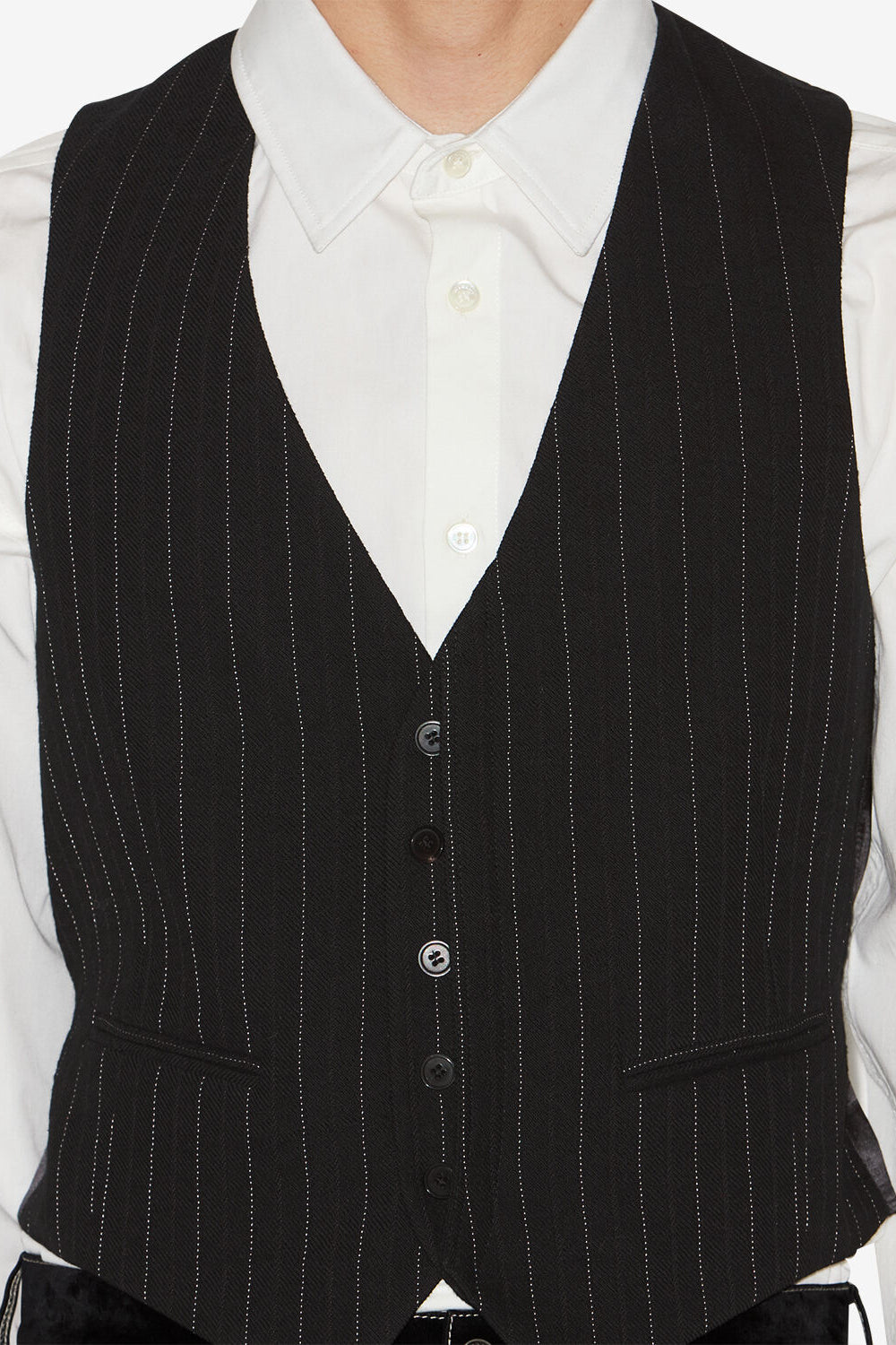 Mika 테니스 스트라이프 테일러드 베스트 - 검은색 - Man - 3