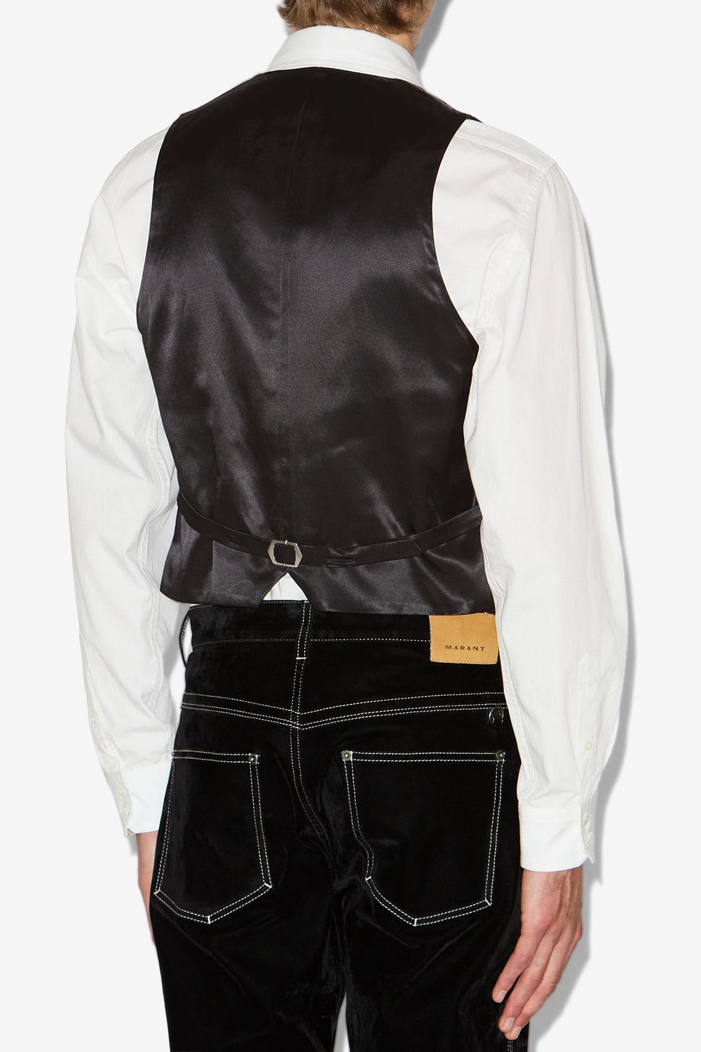 Mika 테니스 스트라이프 테일러드 베스트 - 검은색 - Man - 5