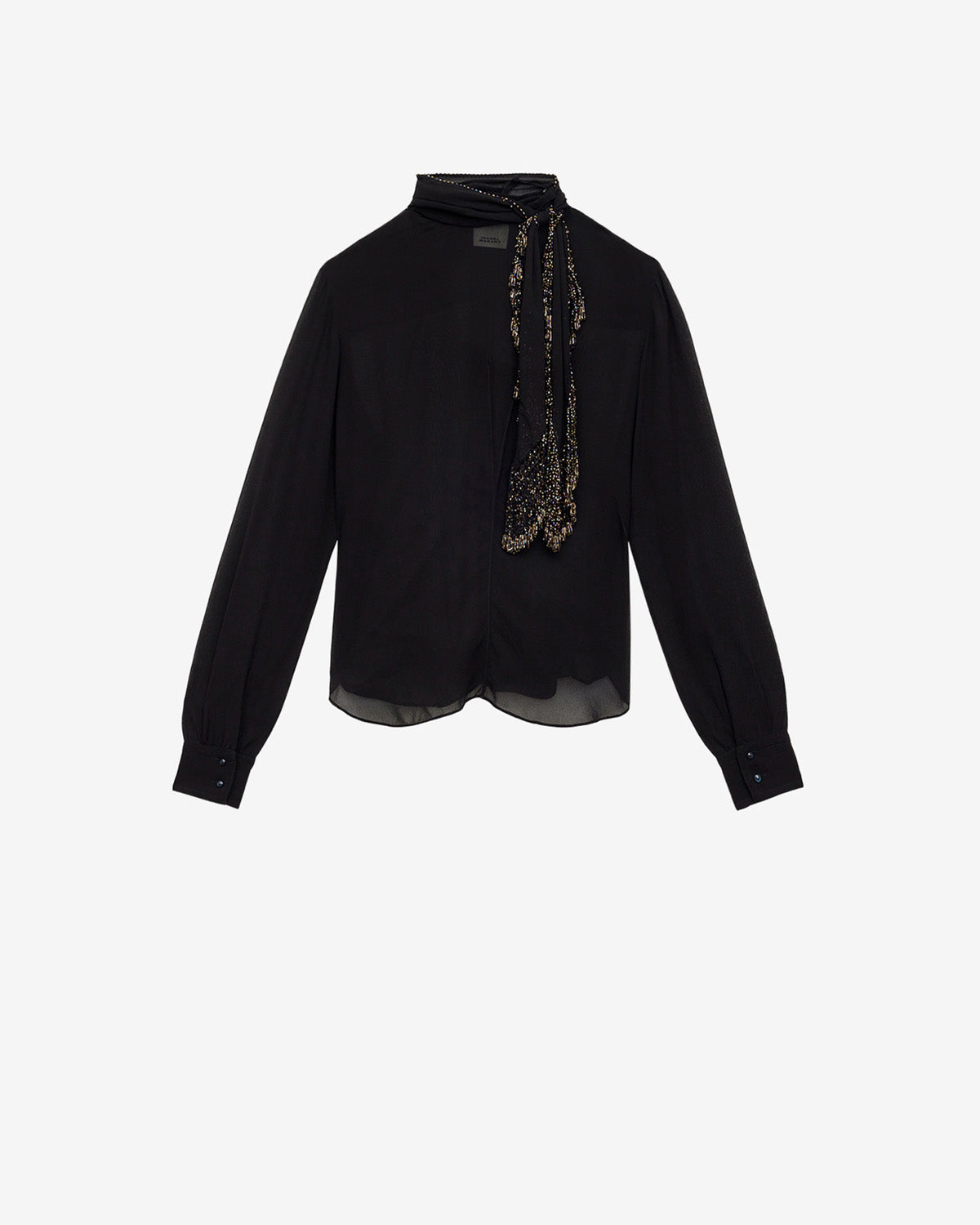 Elaura silk pussy bow blouse - Black - Woman - 5