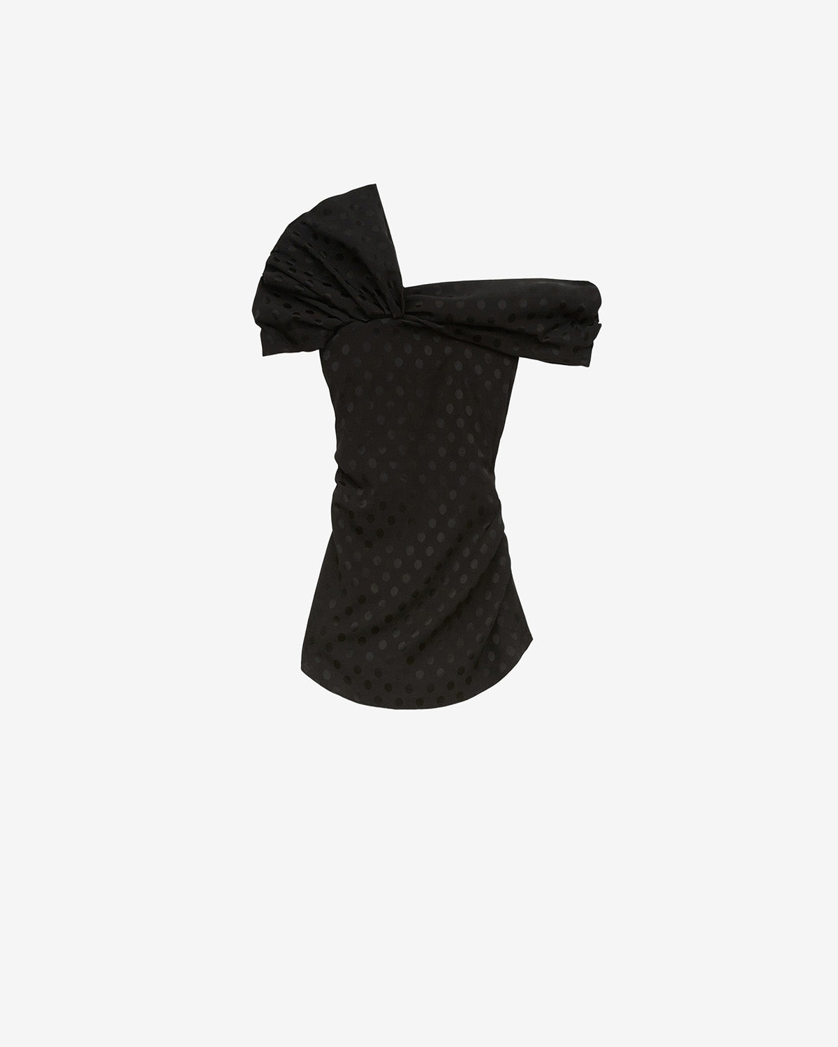 Esen draped silk top - Black - Woman - 5