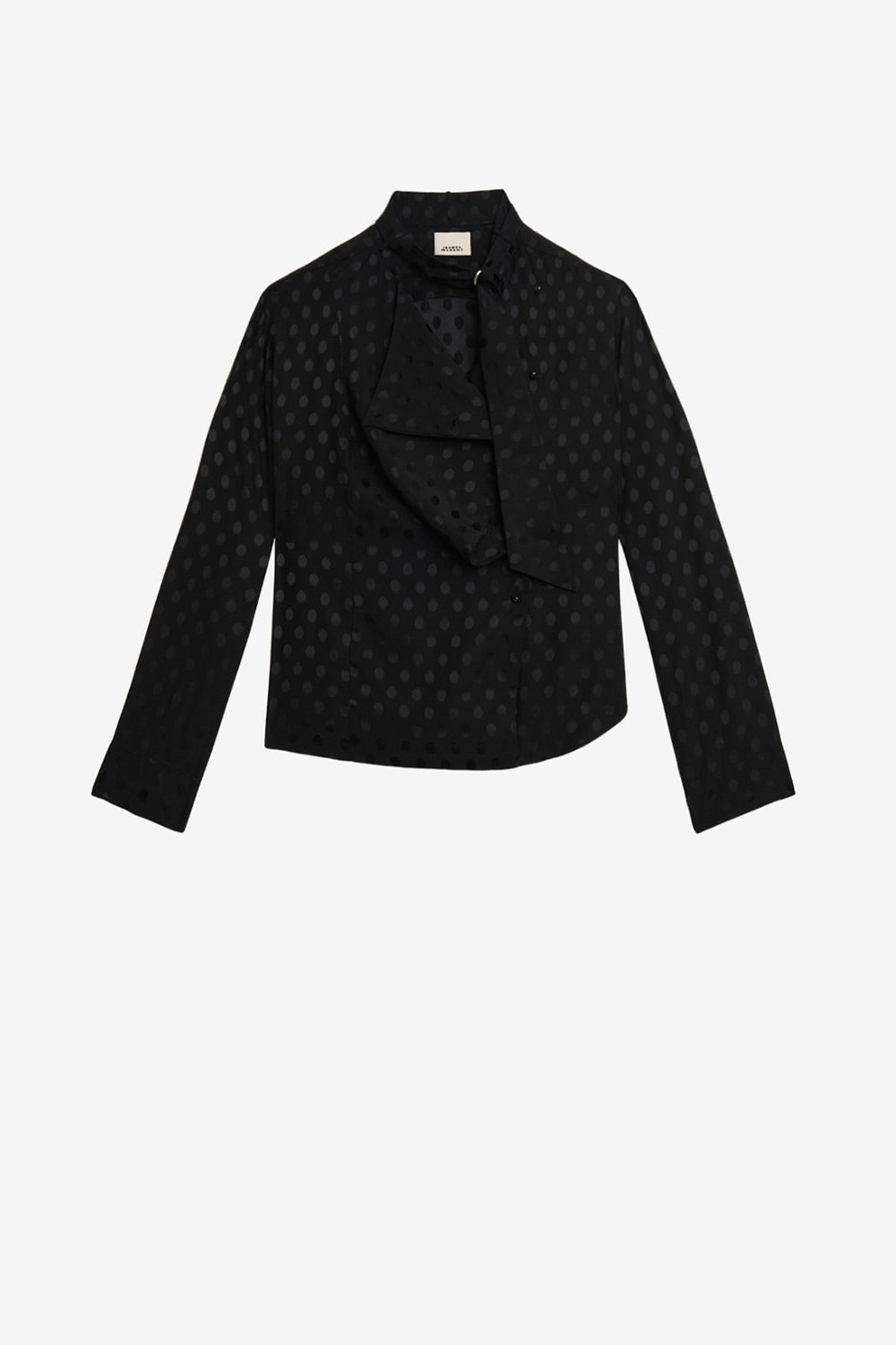 Emany silk polka dot print blouse - Black - Woman - 1