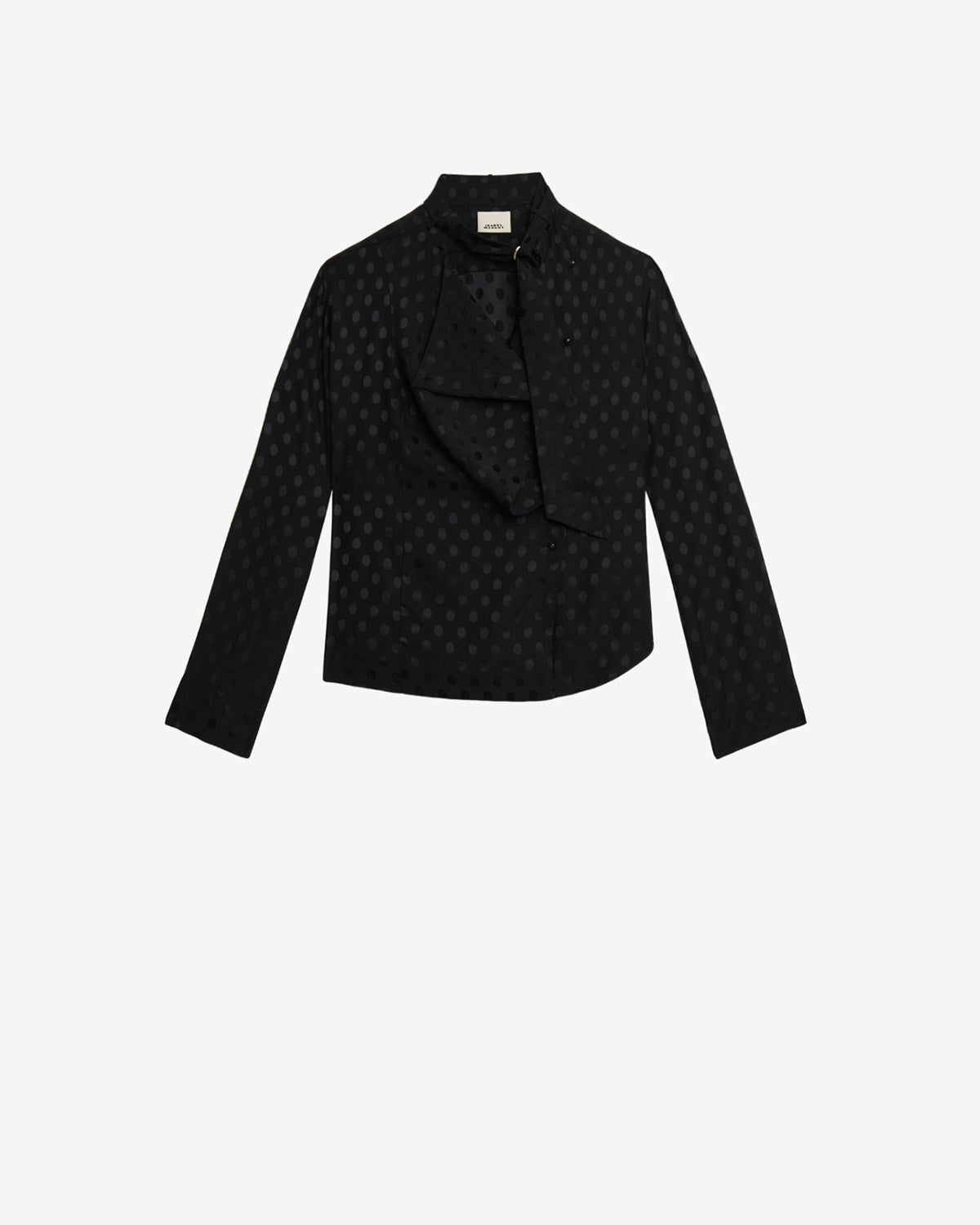 Emany silk polka dot print blouse - Black - Woman - 5