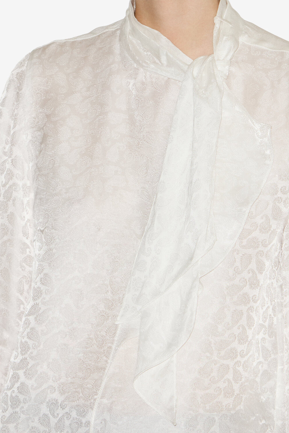 Raphaella silk jacquard blouse - White - Woman - 3